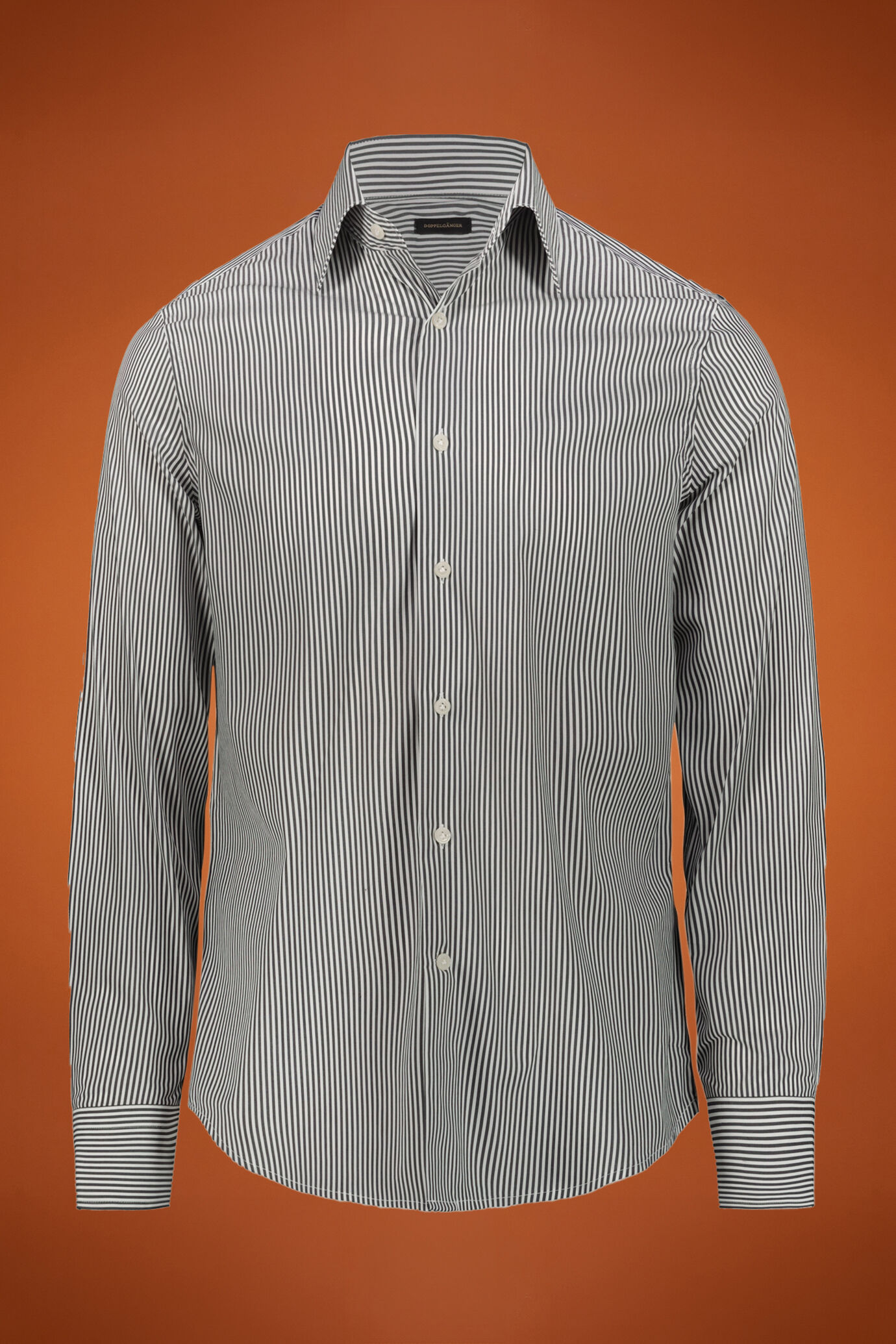 Camicia Formale Riga Blu Con Collo Italiano – Alea Fashion Industries - Foto 5
