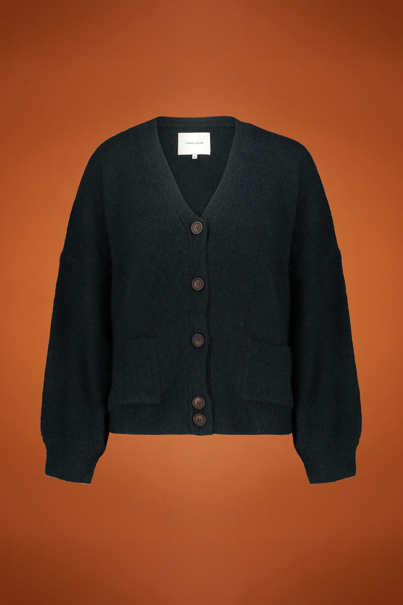 Cardigan donna scollo a V misto lana