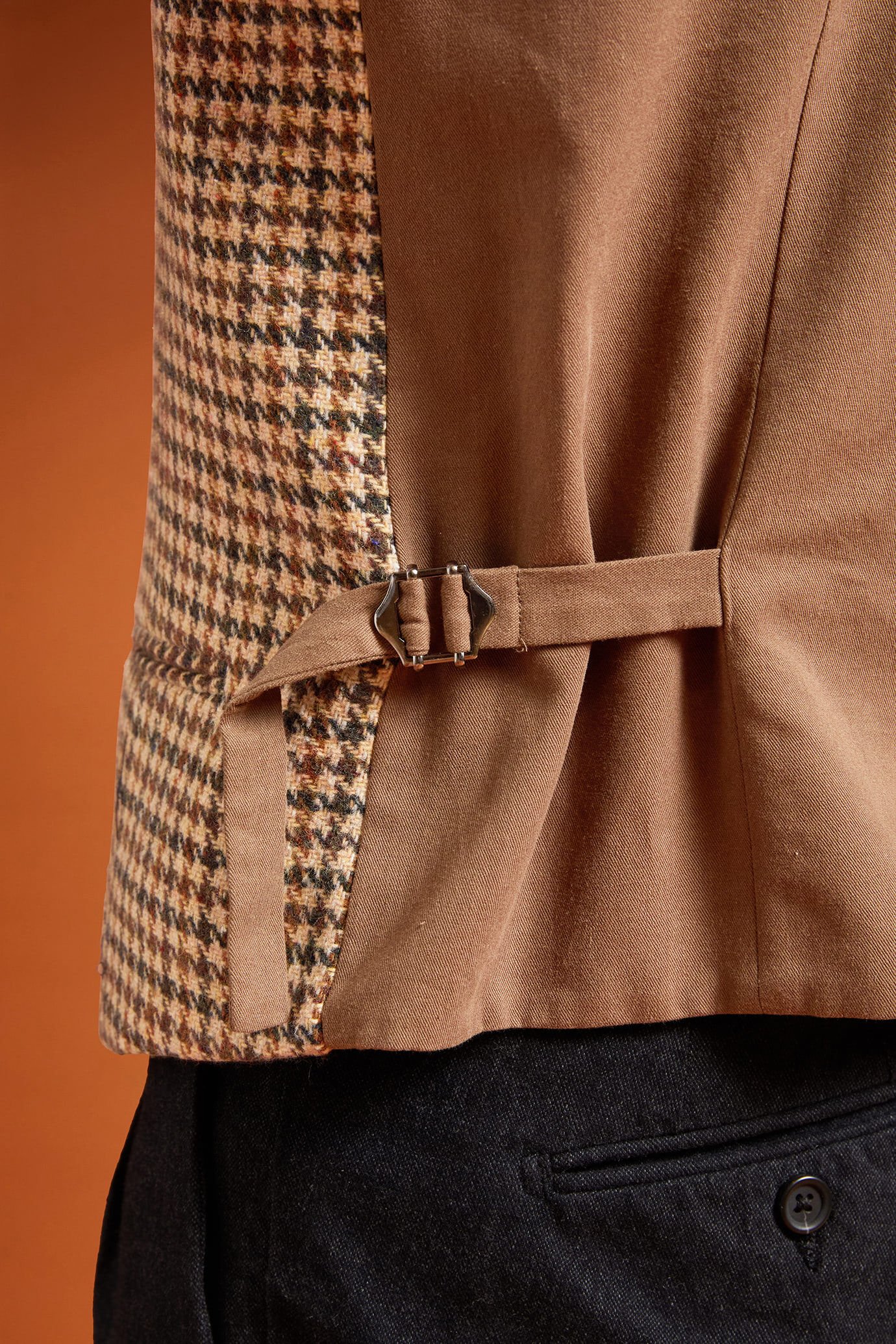 Gilet uomo classico tessuto pied de poule Wool Blend regular fit image number 2