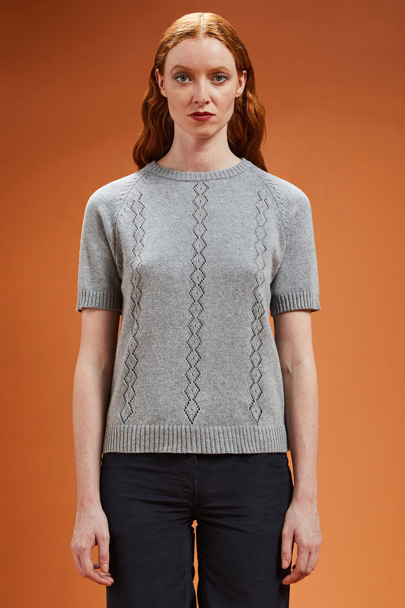 Maglia donna girocollo mezza manica regular fit image number 0