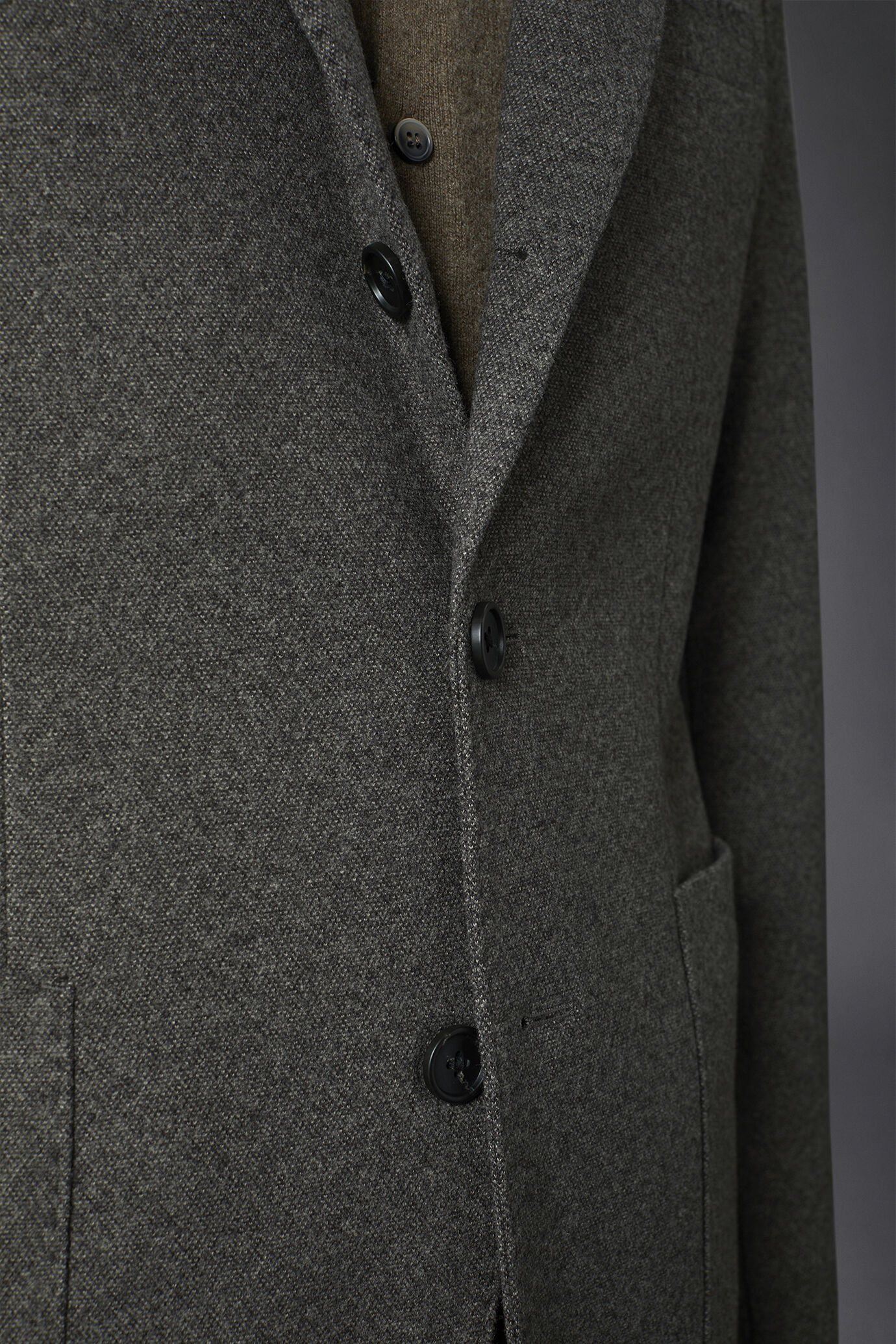 Giacca uomo monopetto in jersey piquet regular fit image number 4
