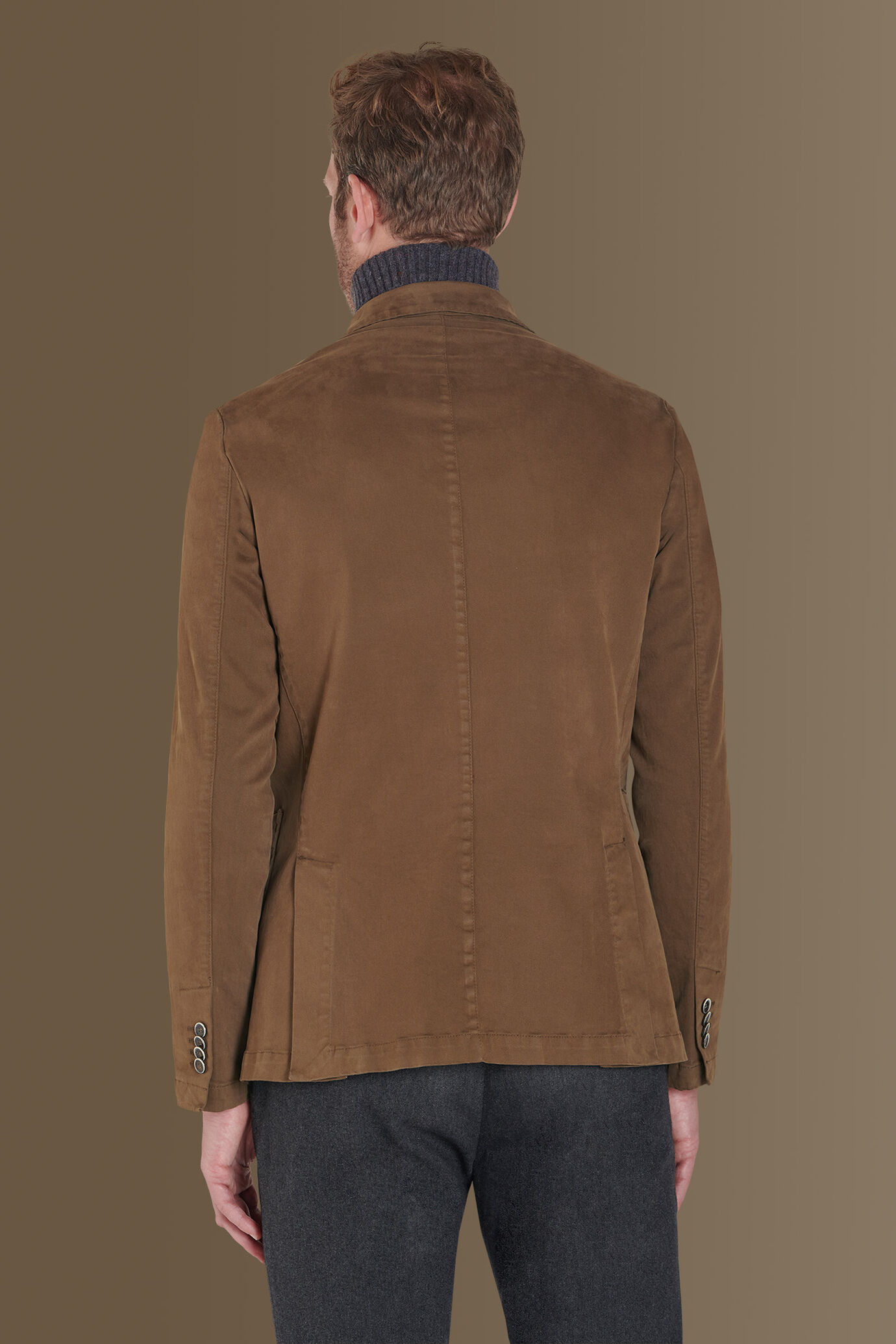 Single breasted jacket garment dyed. image number 4