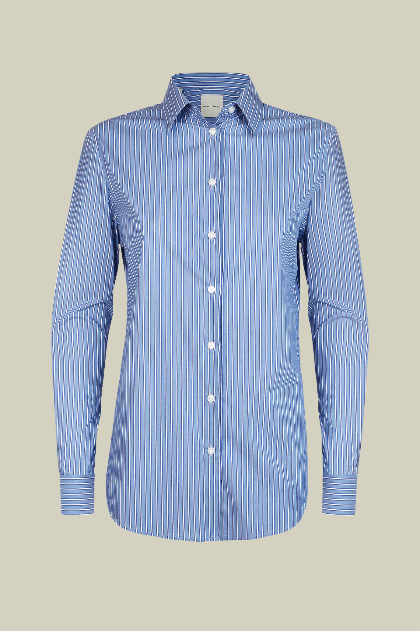Camicia classica donna in tessuto a righe tinto filo regular fit image number 4