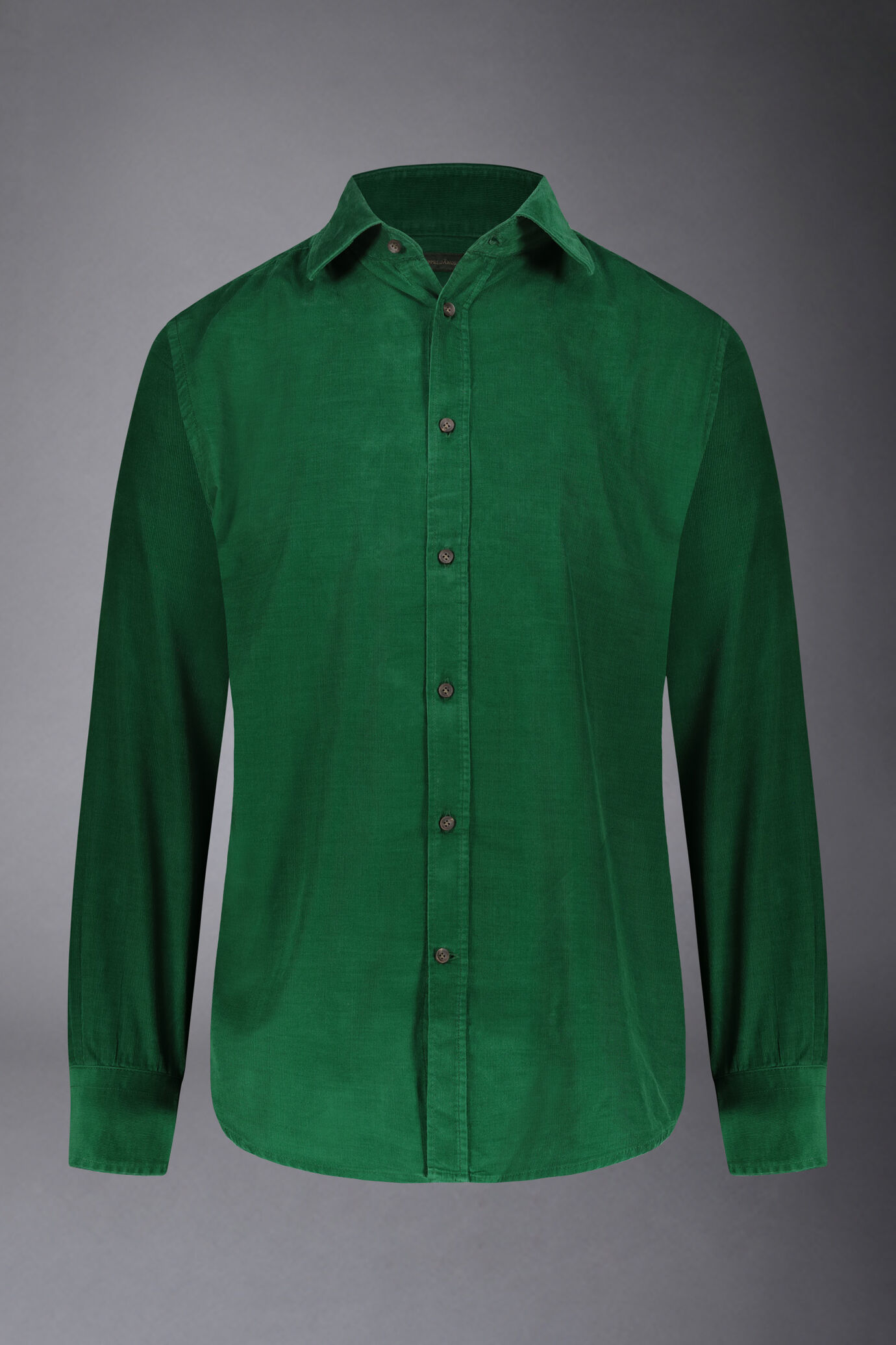 Camicia casual uomo collo francese comfort fit tessuto in velluto 1000 righe image number 4