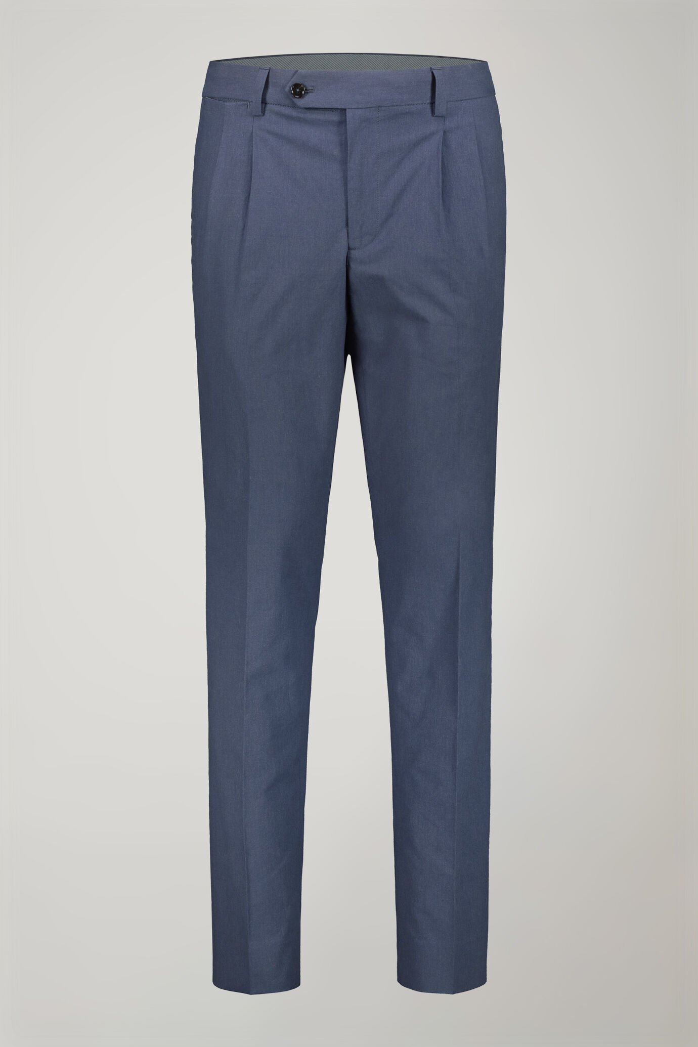 Klassische Herrenhose mit doppeltem Abnäher in normaler Passform aus Slub-Stoff image number 4