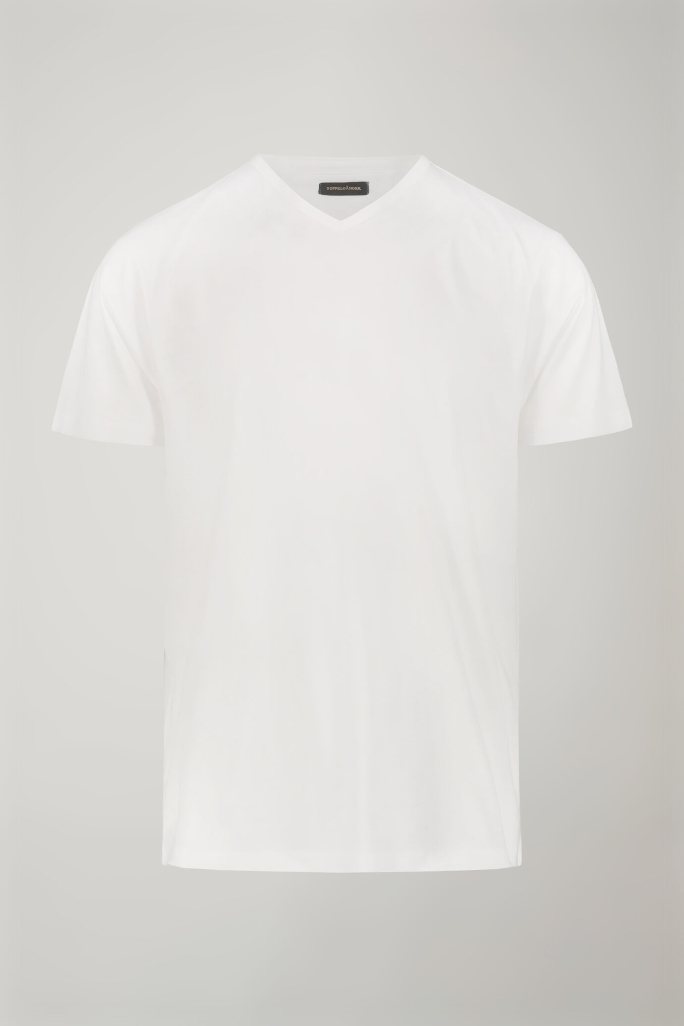 Men’s 100% cotton v neck t-shirt in jersey regular fit image number 4
