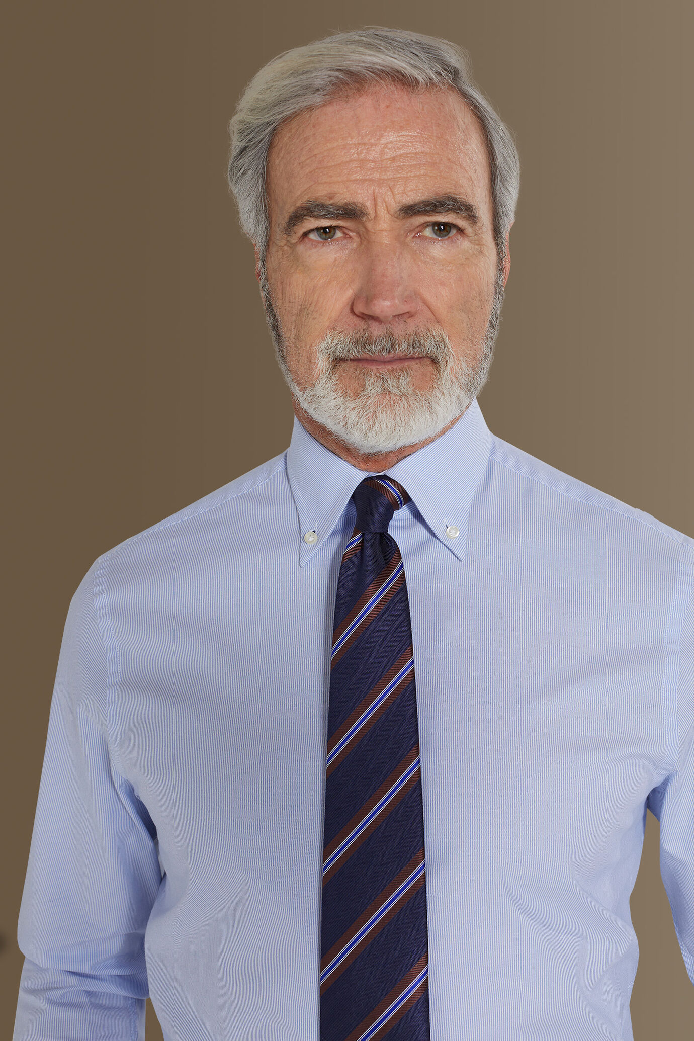 Camicia uomo button down tessuto armaturato a righe image number 1