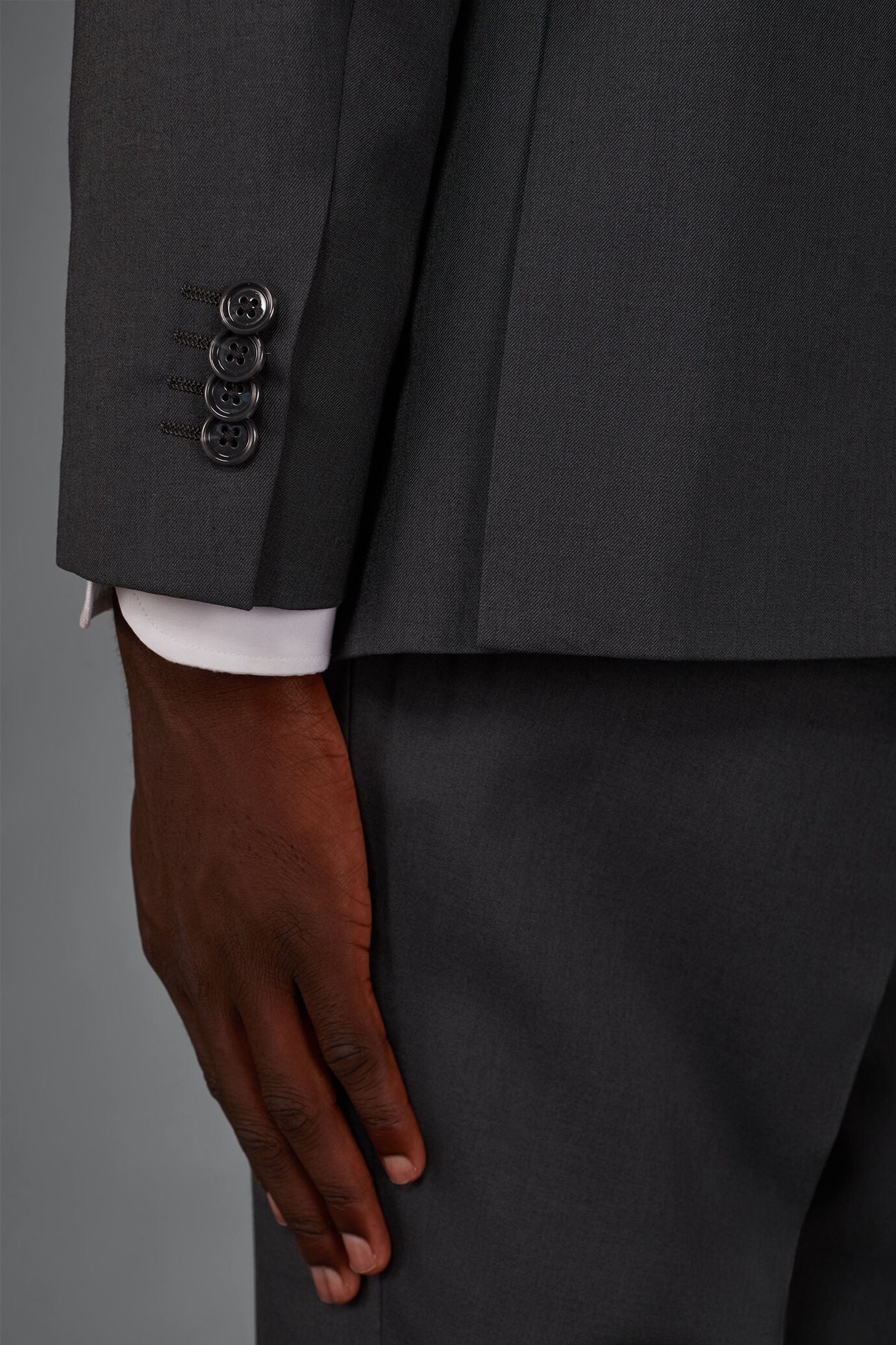 Costume homme &agrave; simple boutonnage en polylaine, coupe classique image number 3