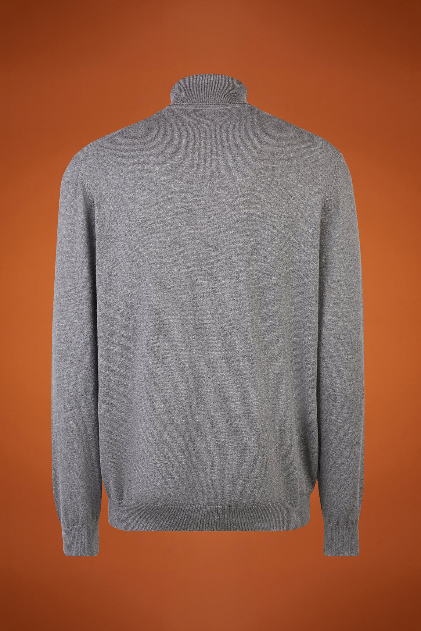 Herren-Pullover mit hohem Ausschnitt aus Baumwolle in normaler Passform image number 5