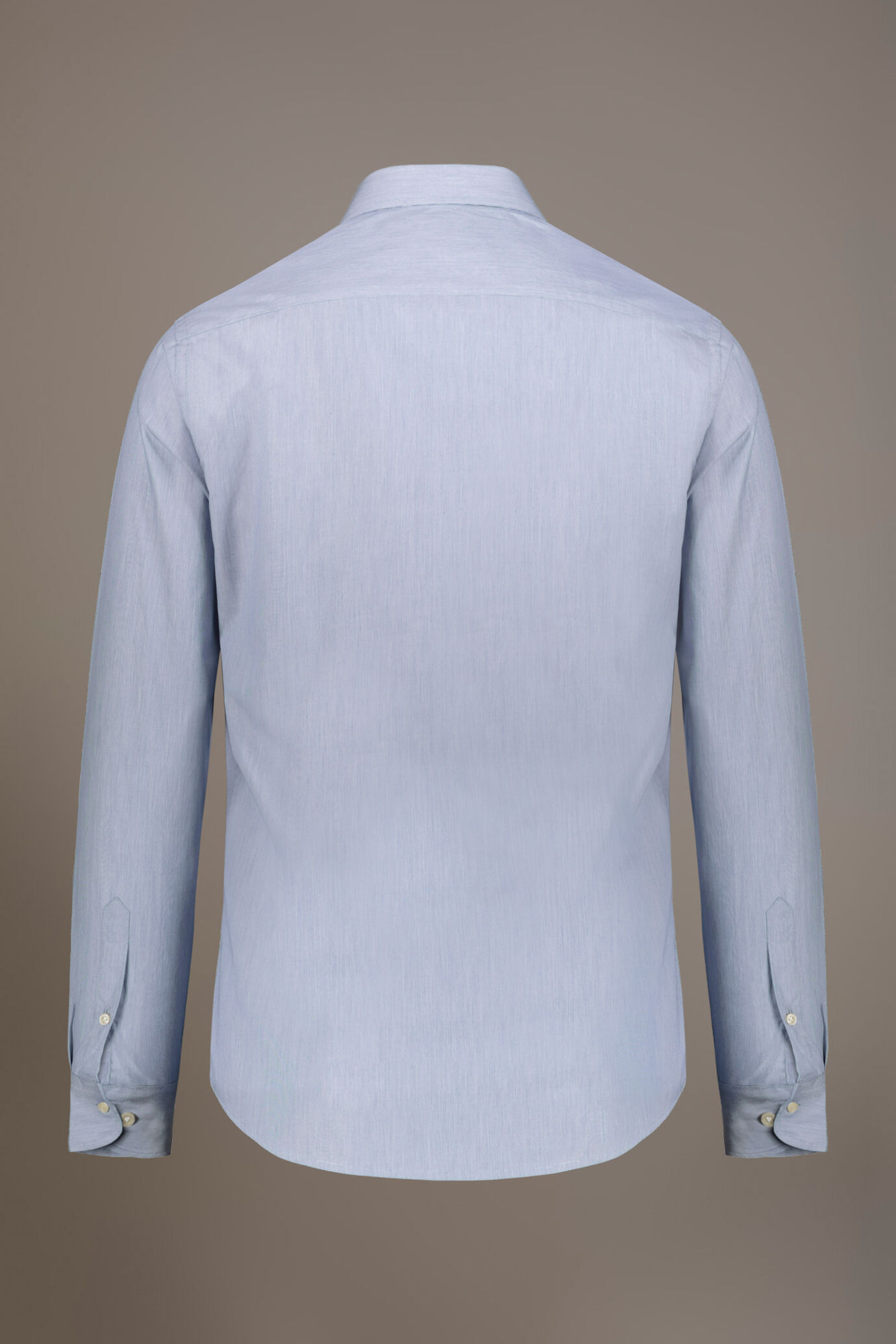 Camicia classica collo francese classic fit tessuto tinto filo bacchettato image number 4