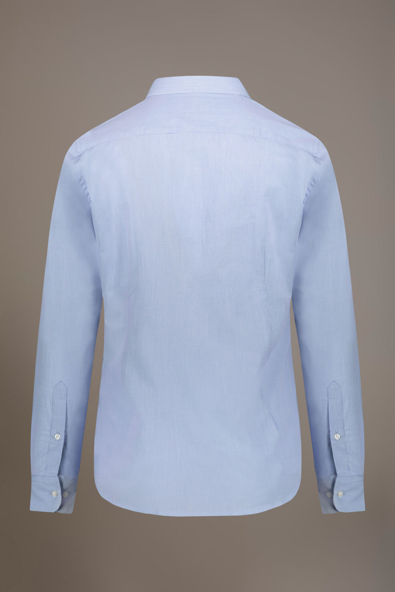 Camicia classica collo francese slim fit tessuto microcheck image number 4