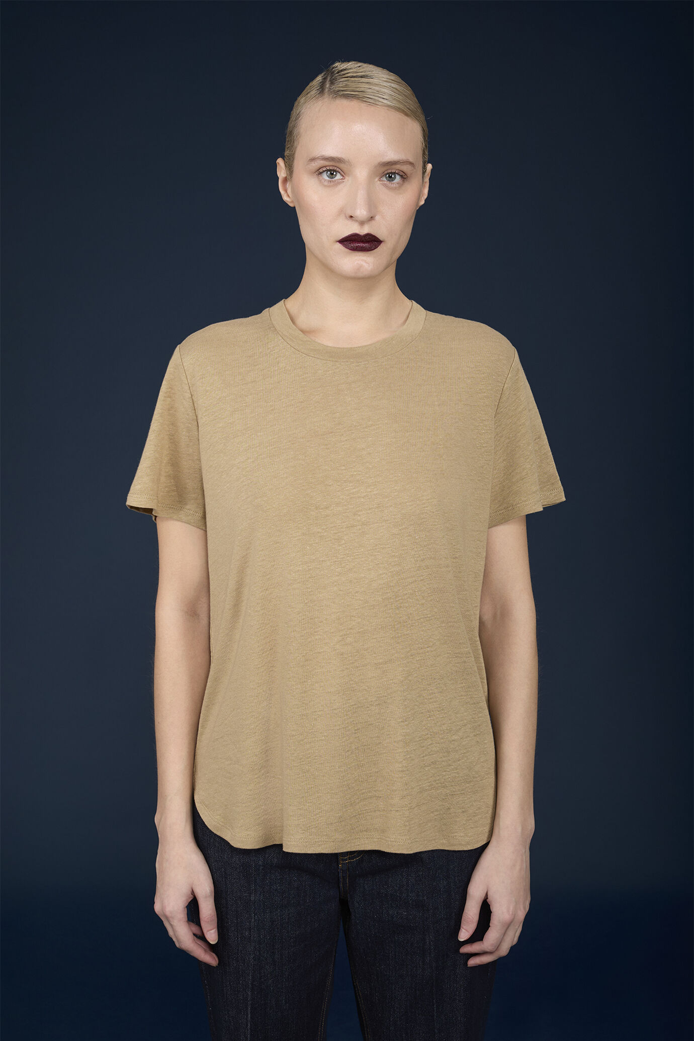 Women's half-sleeve crew-neck T-shirt image number 1