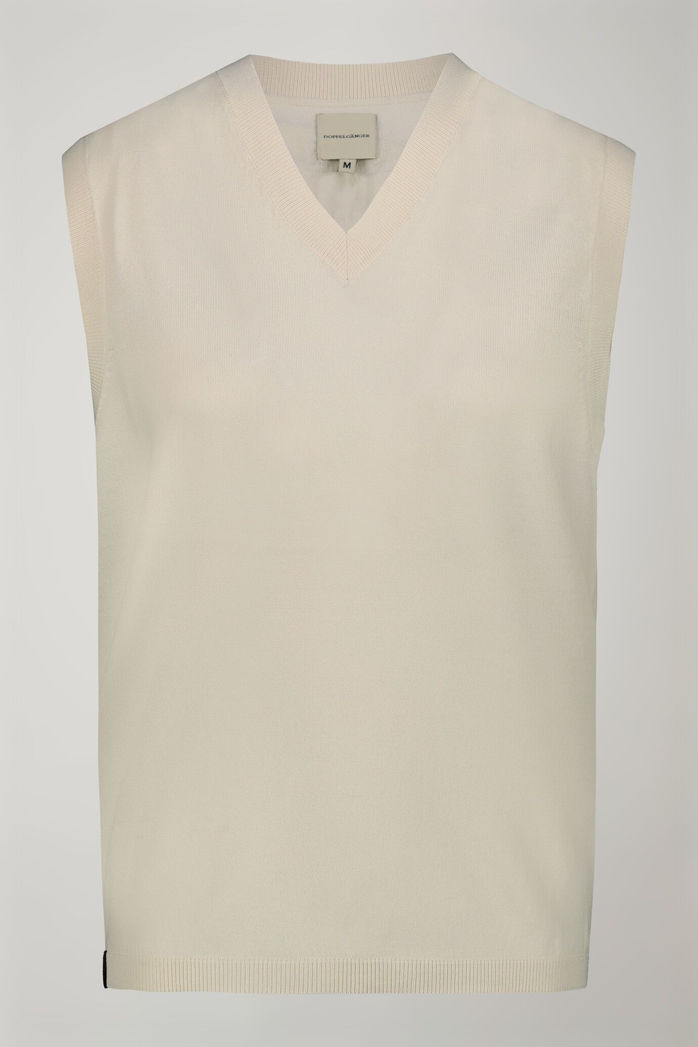 Gilet donna scollo a v tinta unita regular fit image number 3