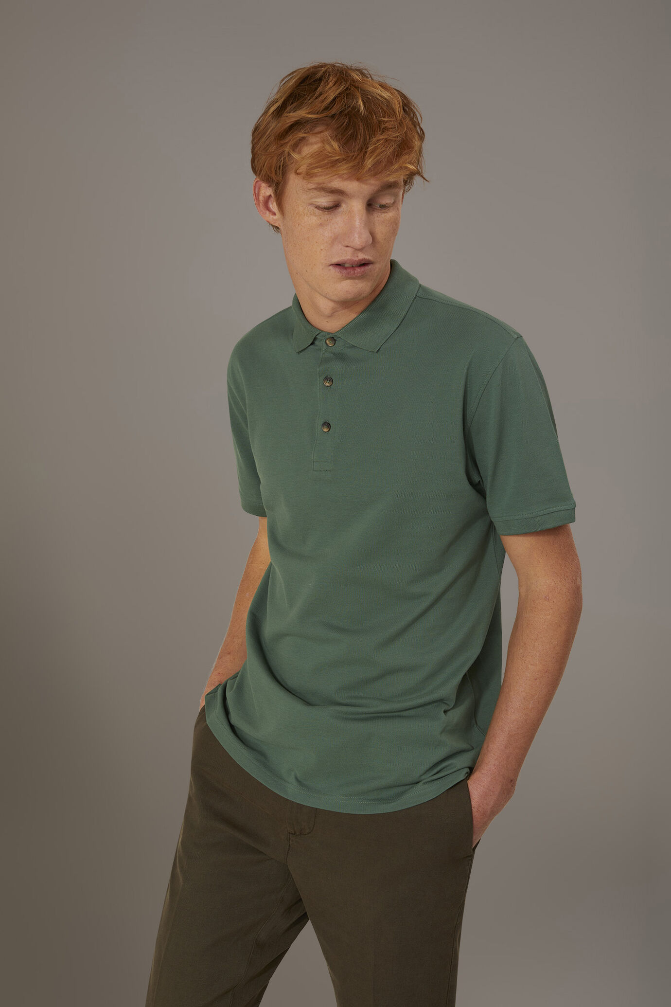 Kurzarm-Poloshirt 100% Baumwoll-Piqué image number 0
