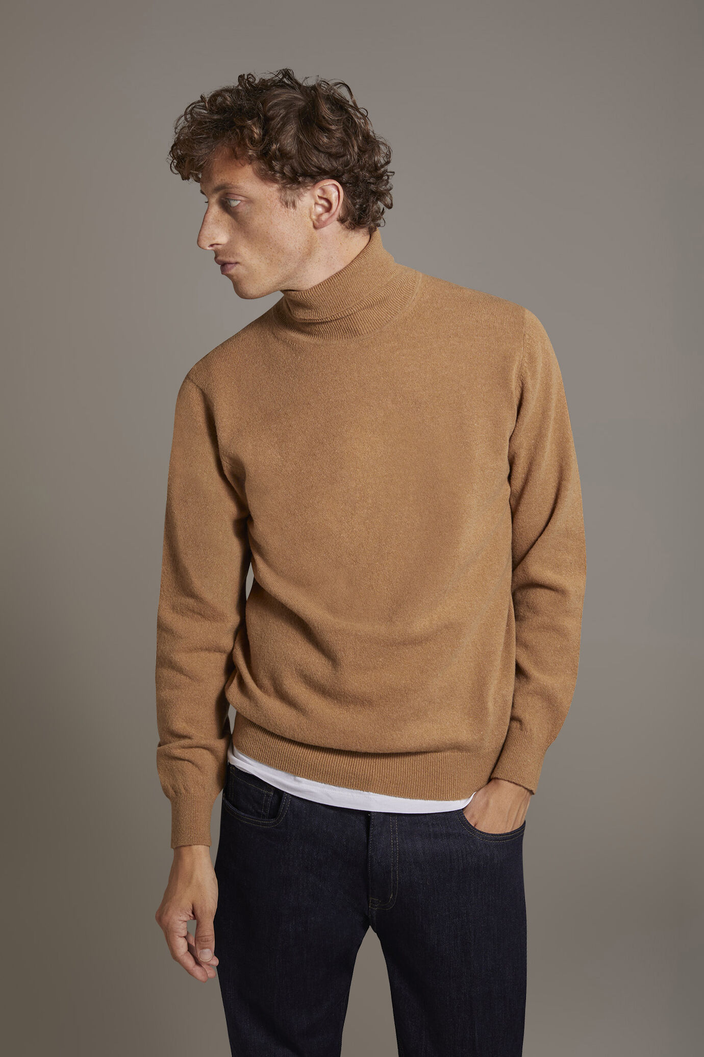 Turtleneck lambswool blend sweater image number 1