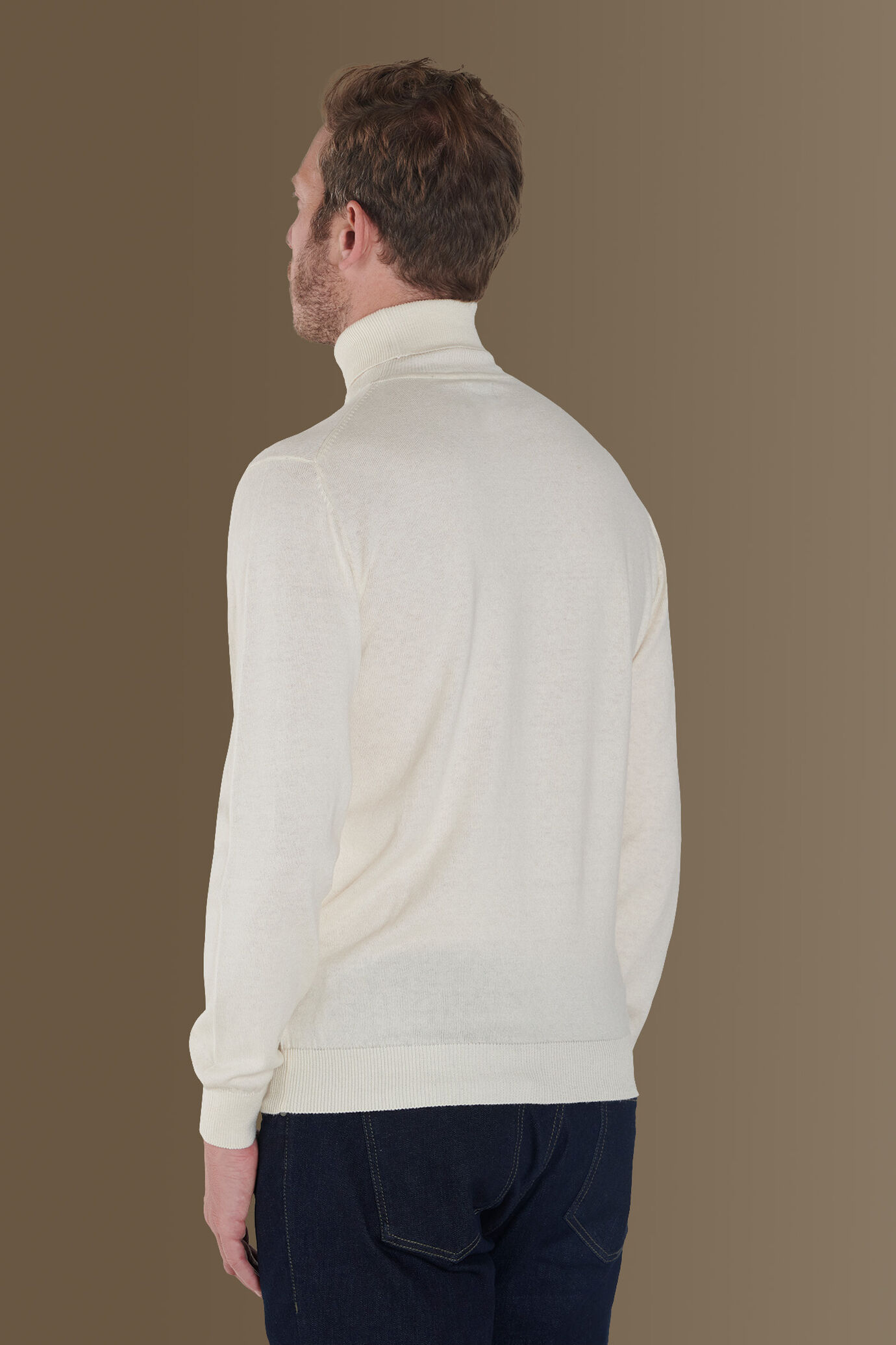 Maglia collo alto misto lana e cotone image number 2