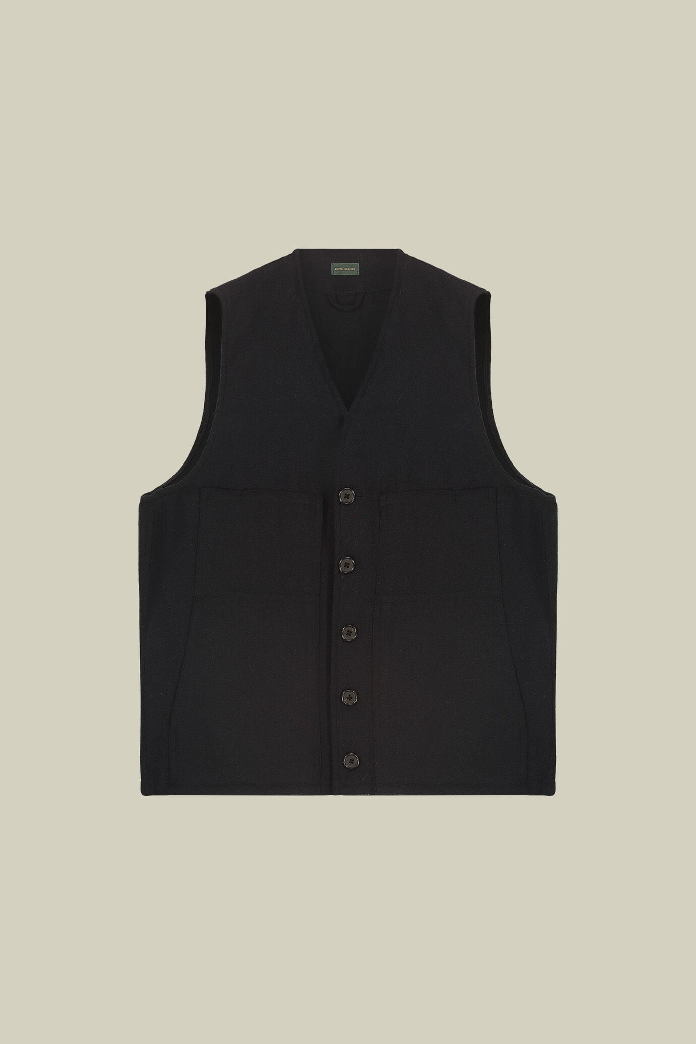 Gilet monopetto uomo misto lana regular fit