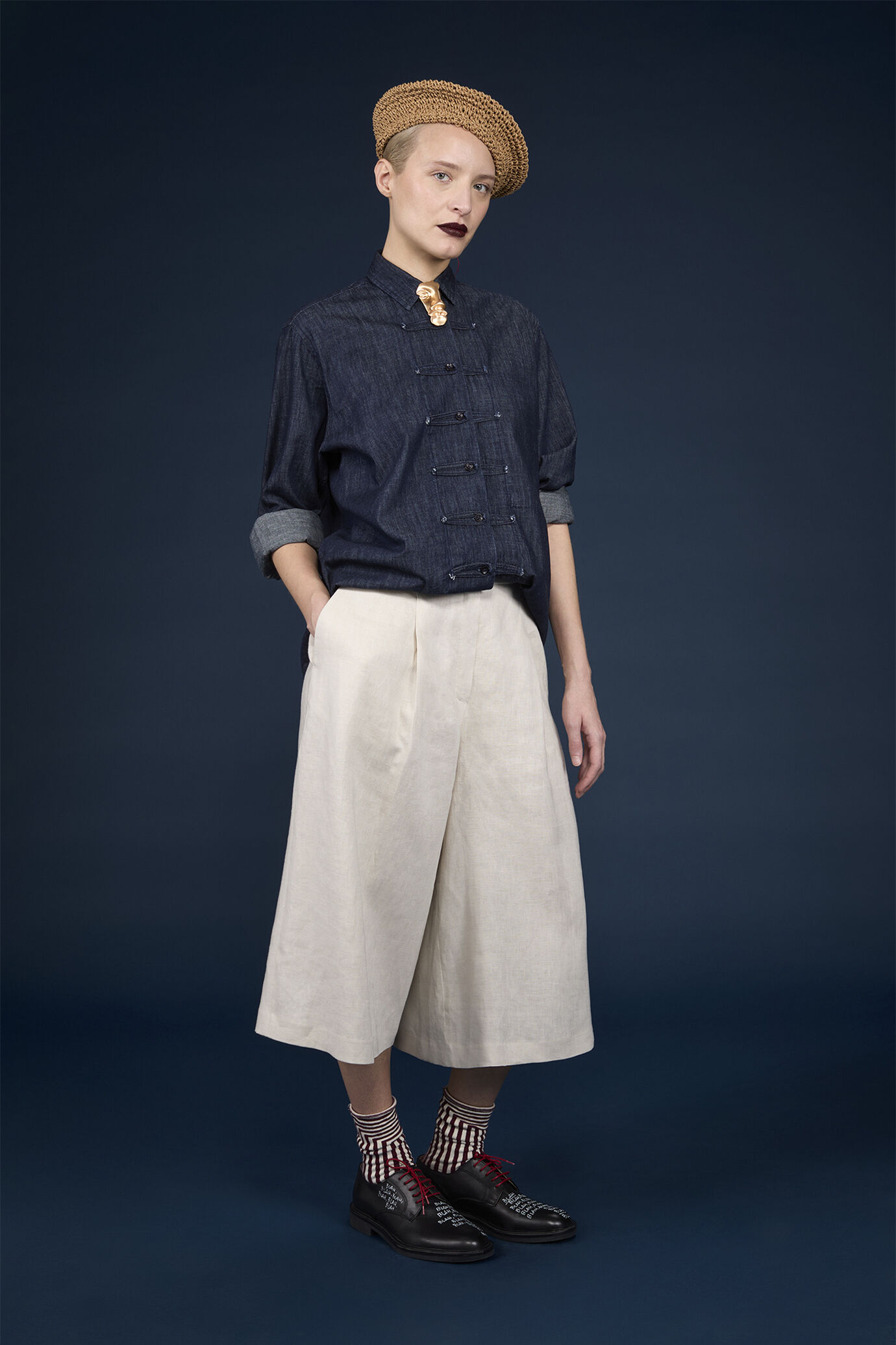 Women's regular fit casual shirt in 100% cotton