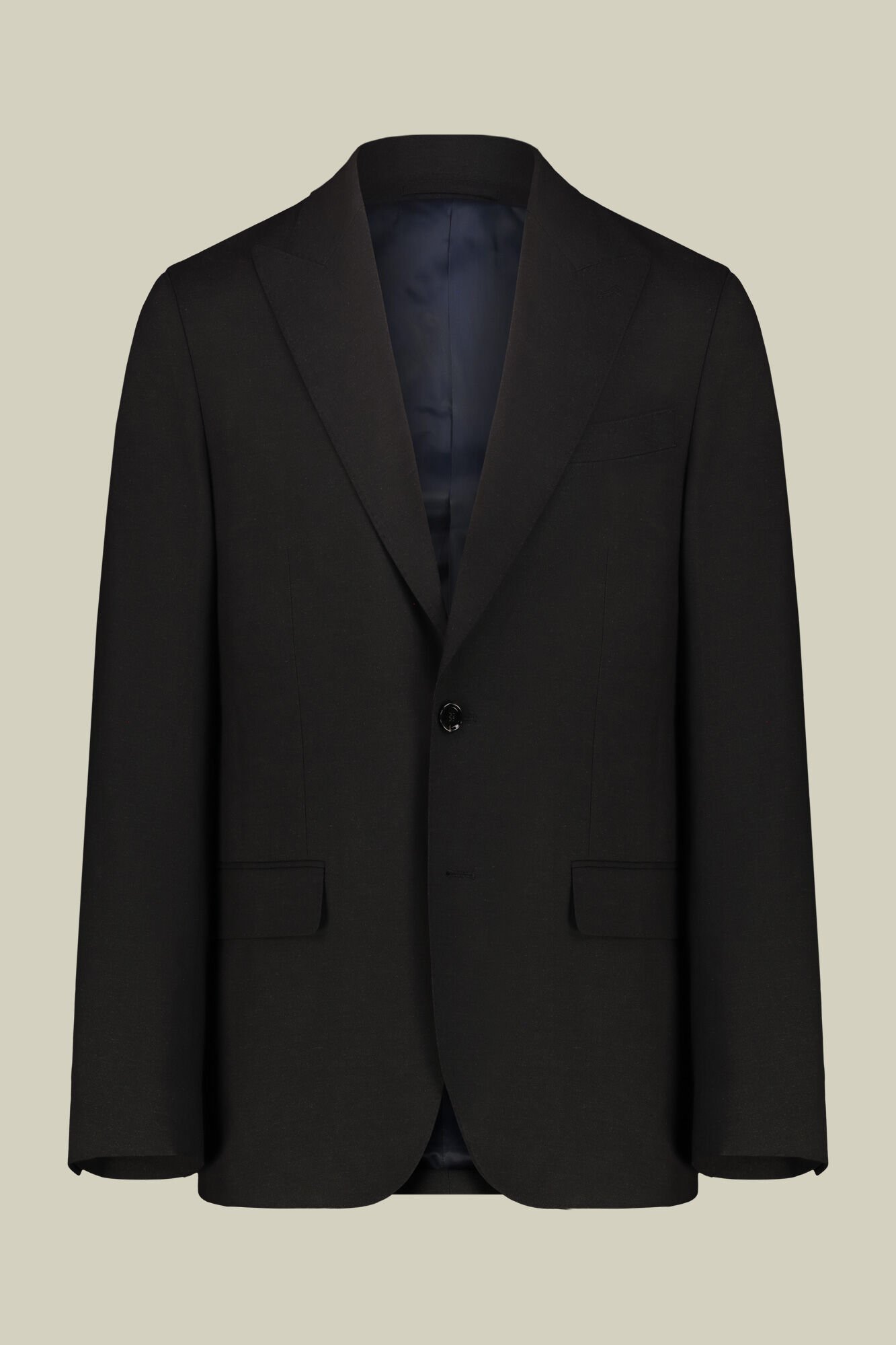 Men's regular fit single-breasted suit in plain fabric