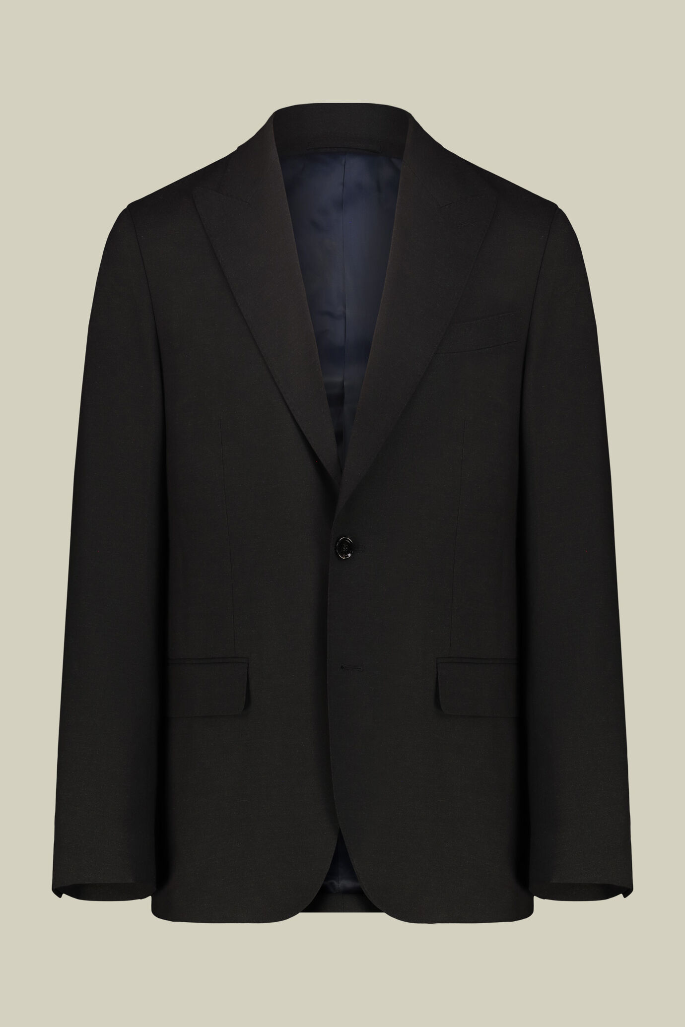 Men's regular fit single-breasted suit in plain fabric