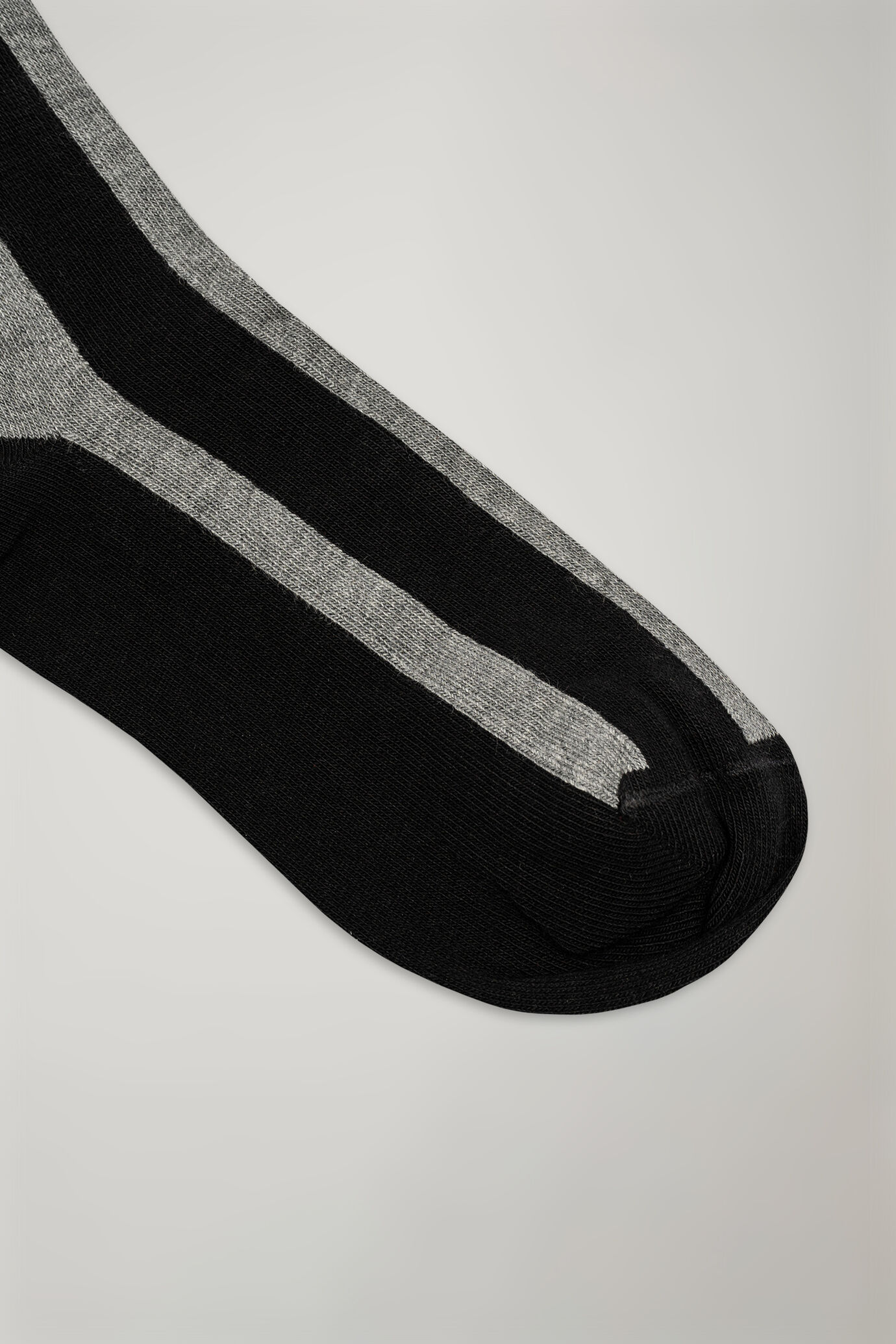 Calza parigina donna made in Italy in misto cotone in maglia a righe image number 1