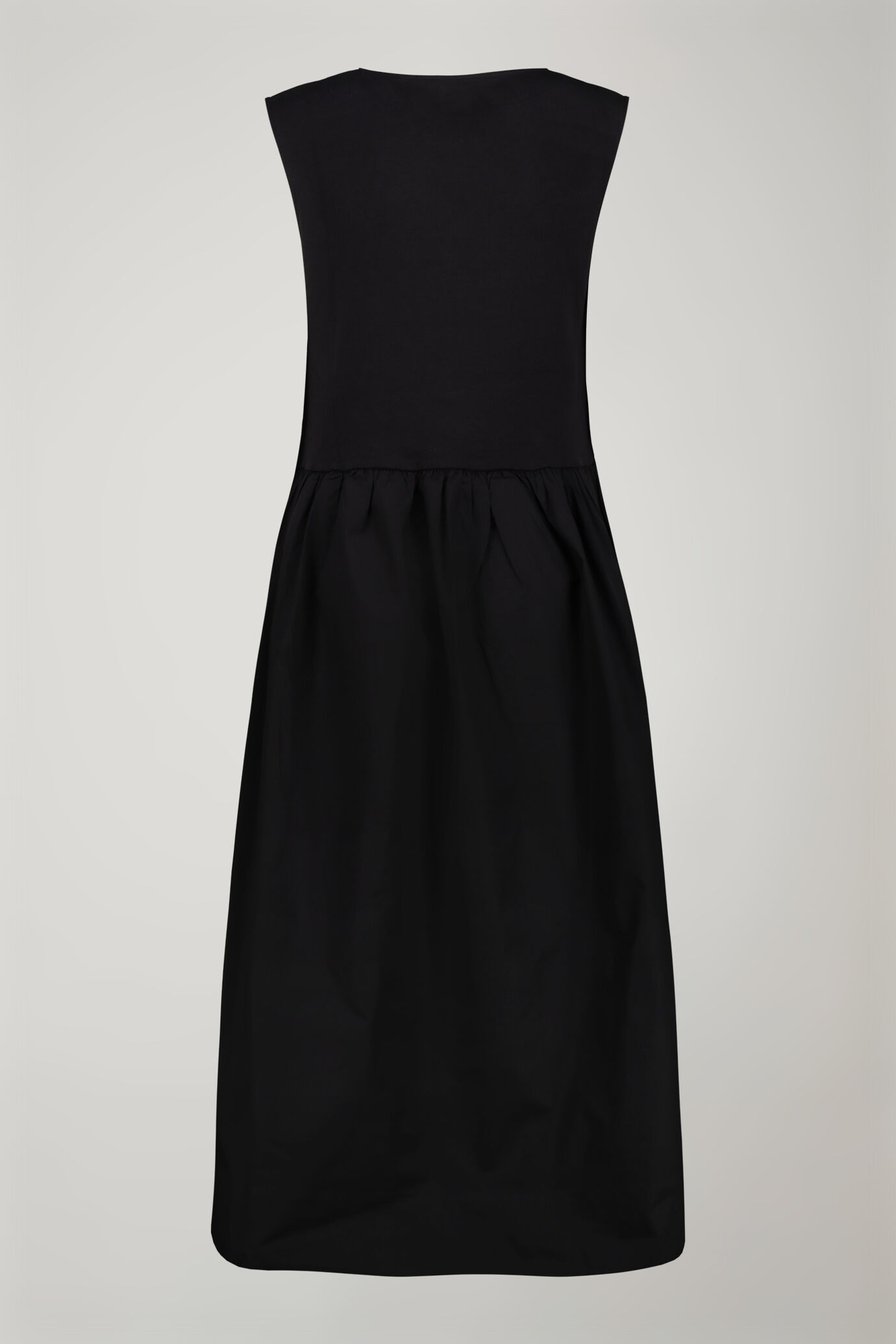 Abito midi donna smanicato 100% cotone in jersey regular fit image number 5