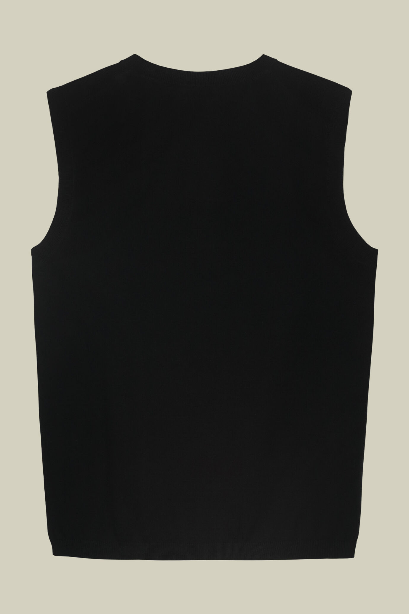 Women's knitted crew-neck waistcoat image number 5