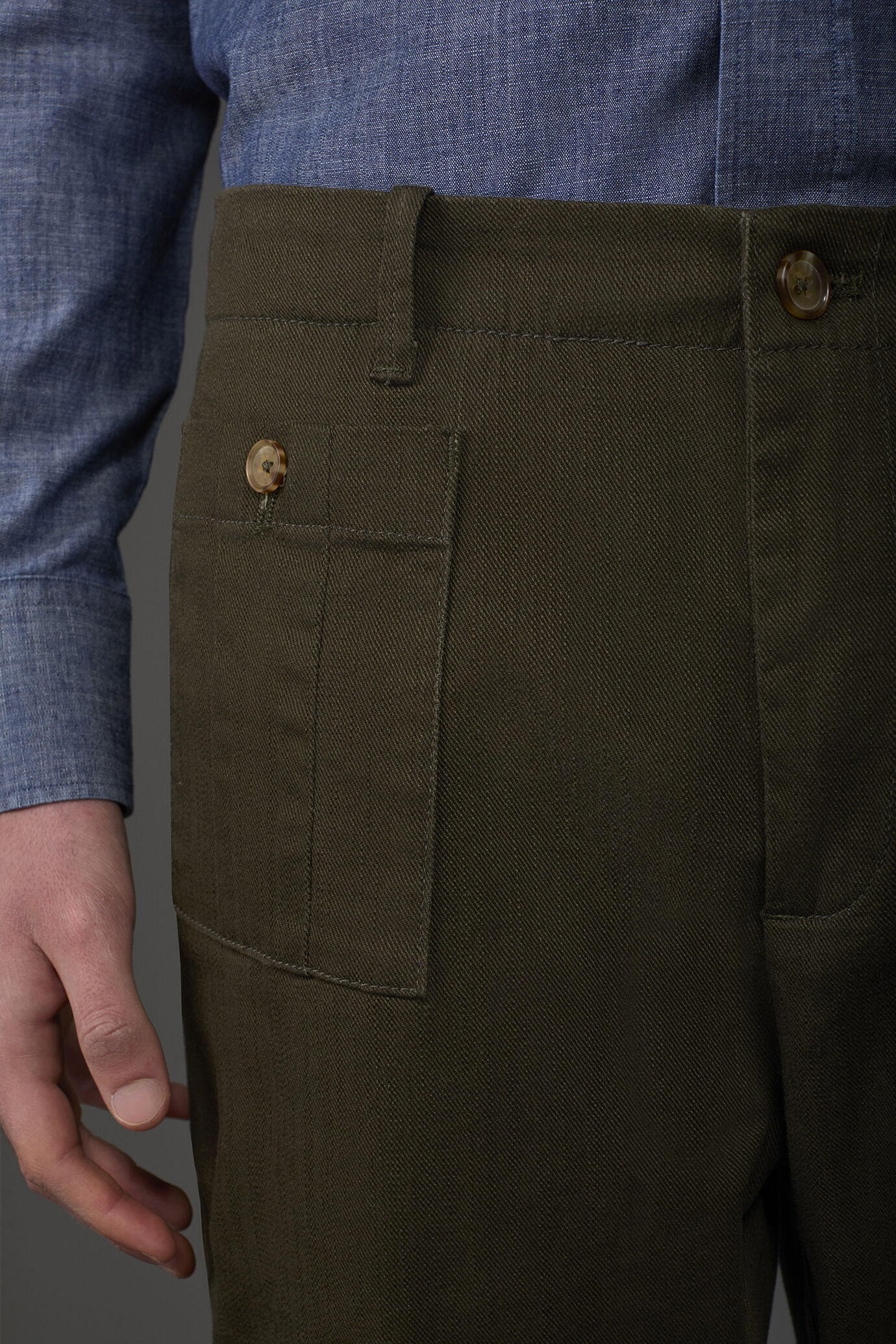 Pantalone uomo work in tela diagonale regular fit image number 2