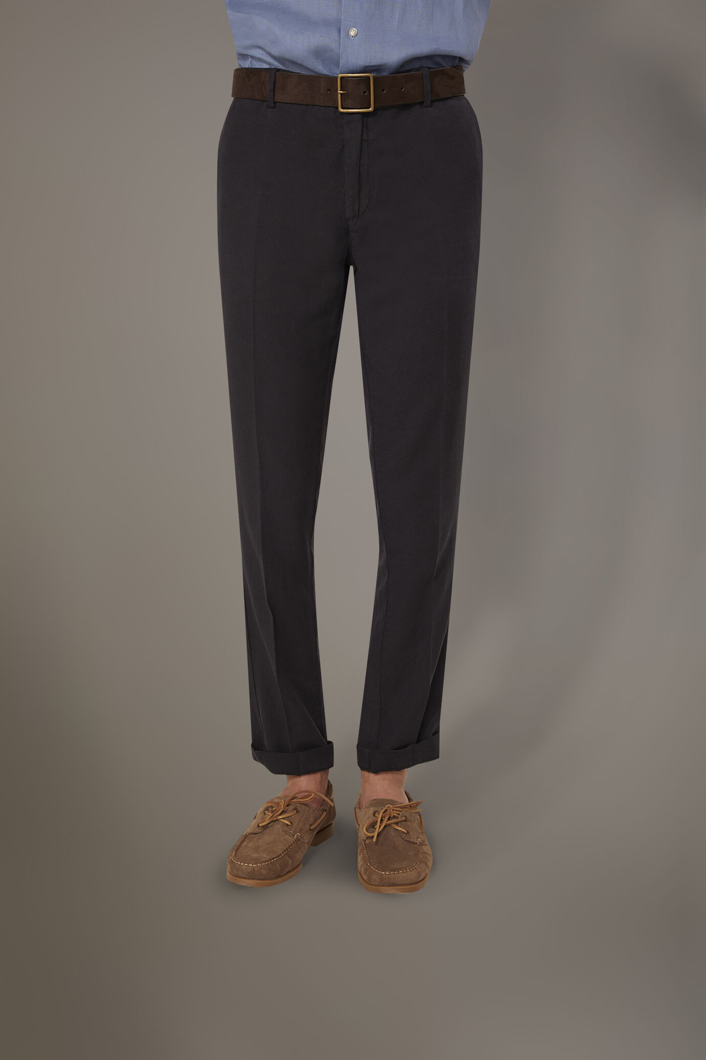 Pantalon chino mélangé lin regular fit en twill image number 1