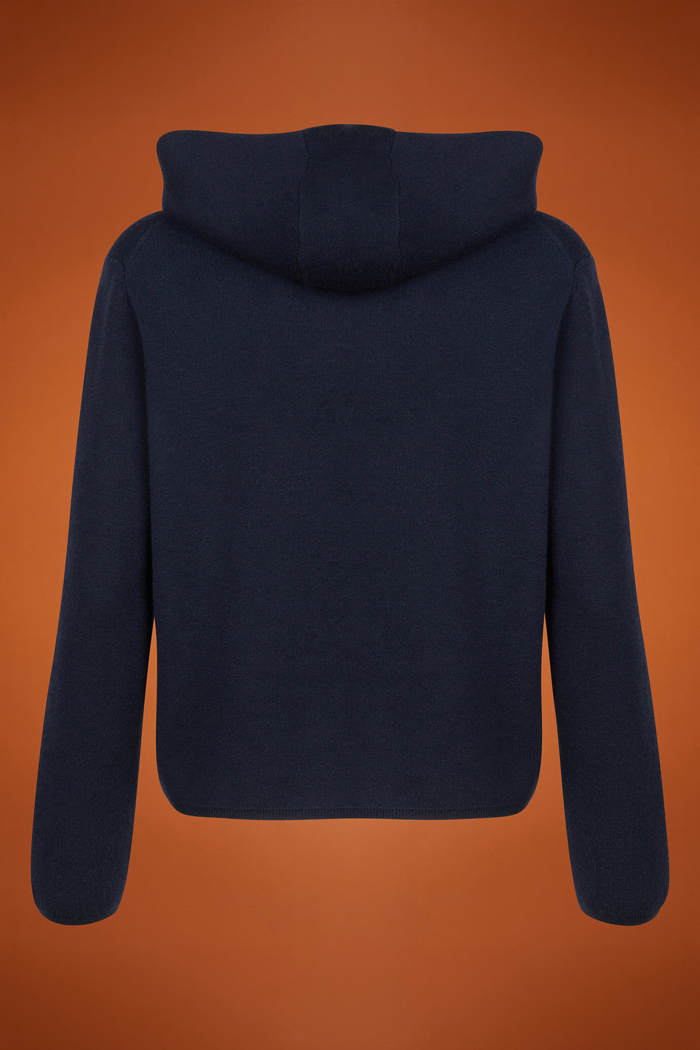 Pull pour femme uni avec capuche et logo brodé, coupe classique image number 5