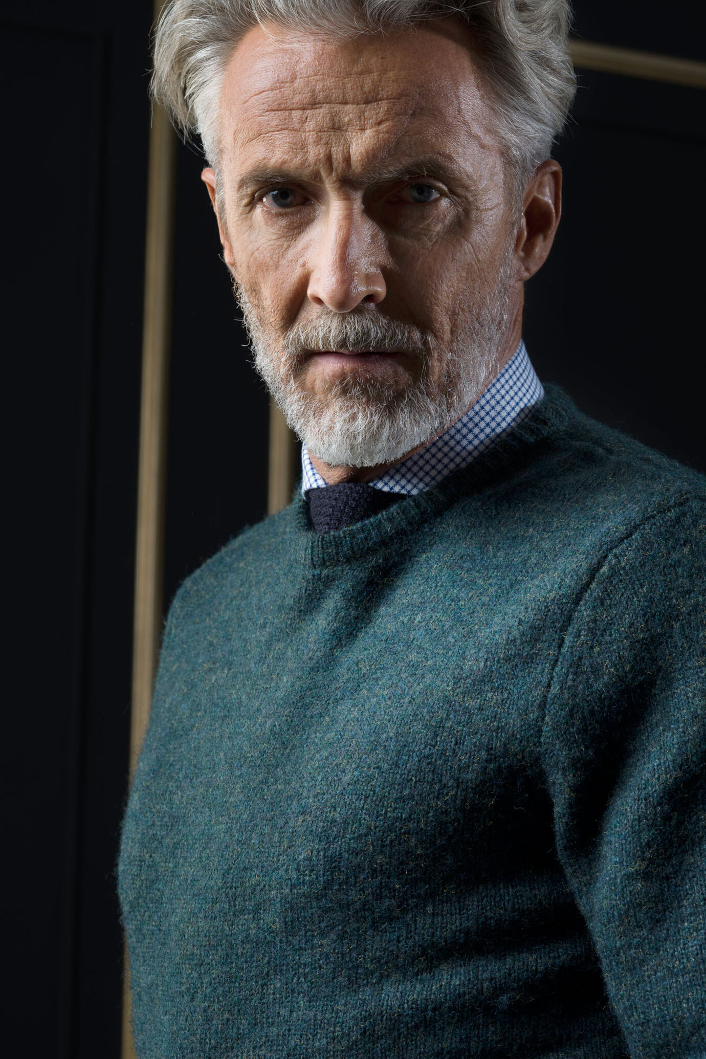 Maglia giricollo in lana Shetland image number 1