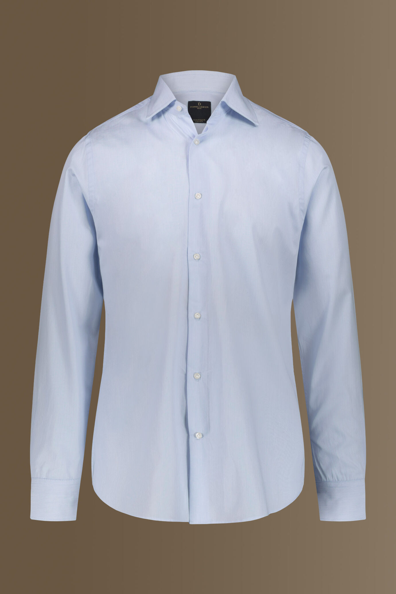 Camicia classica uomo collo francese tinto filo a righe sottili image number 3