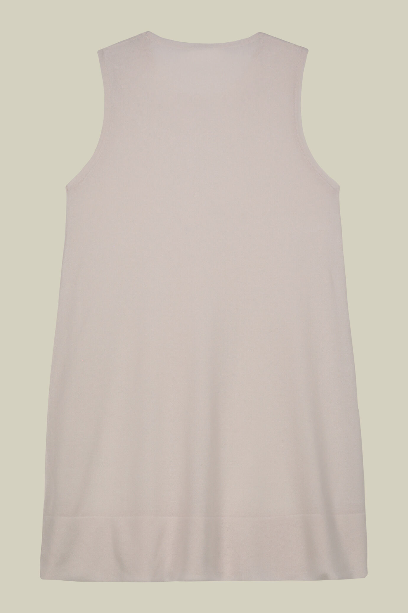 Women's long sleeveless blouse slightly transparent image number 5