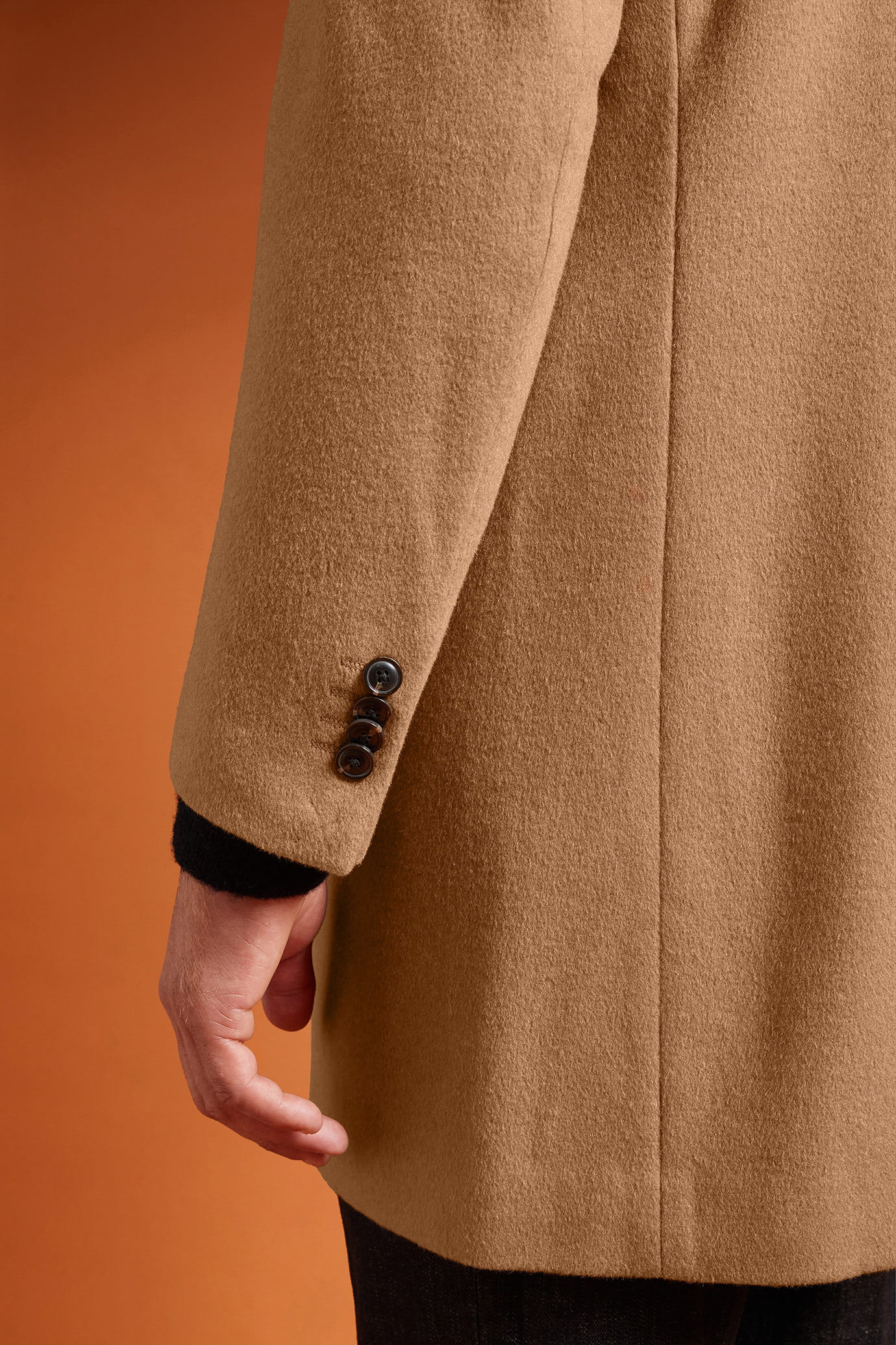 Klassischer einreihiger Herrenmantel aus Wollgemisch in normaler Passform image number 2