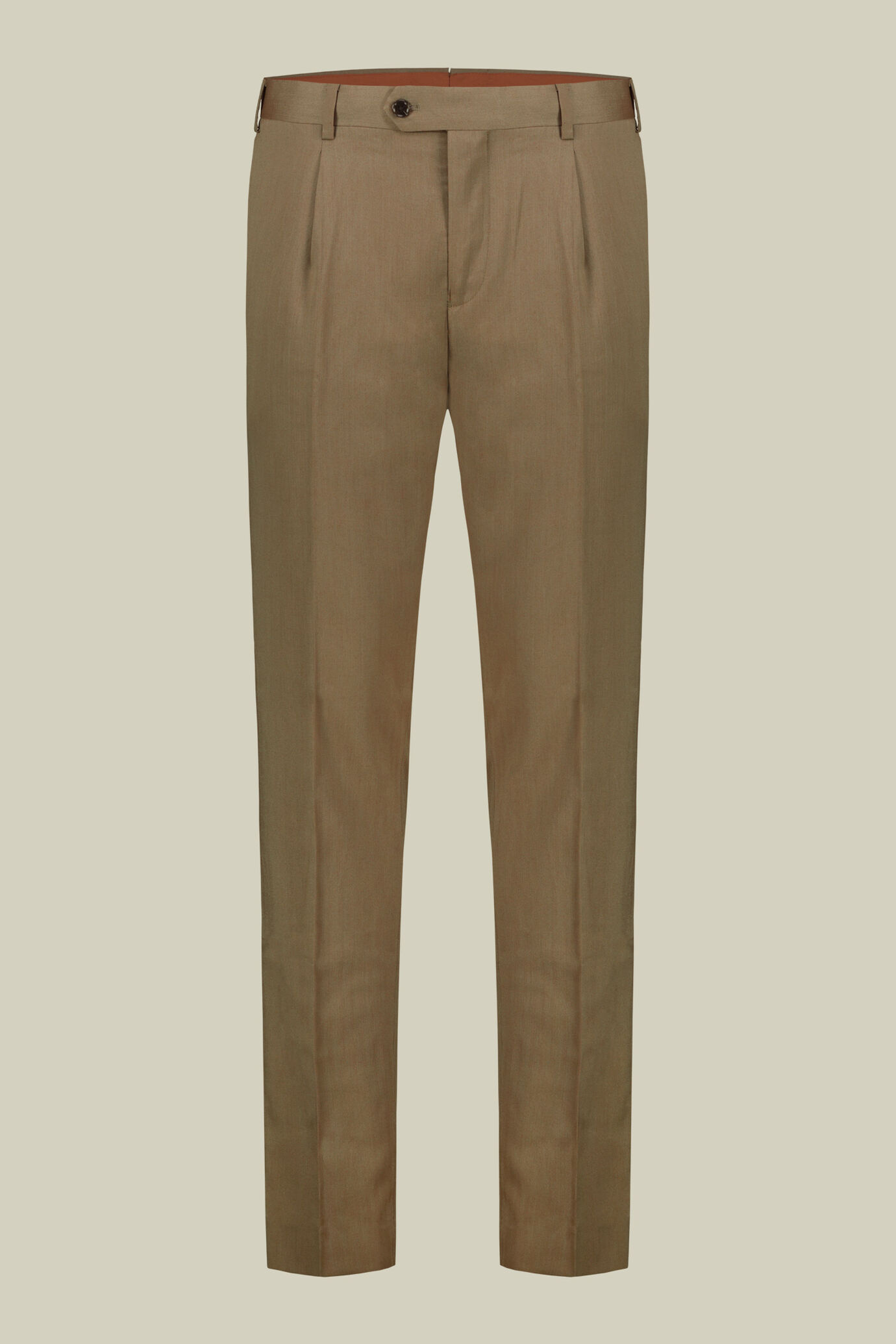 Einreihiger Herrenanzug mit Bügelfaltenhose aus einem Stoff mit Fischgrätenmuster und schillerndem Effekt image number 6