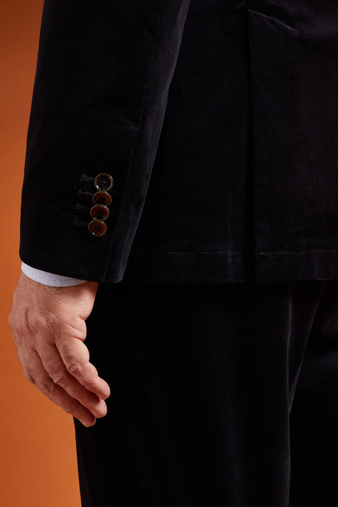 Giacca uomo monopetto in velluto a coste di cotone regular fit image number 3