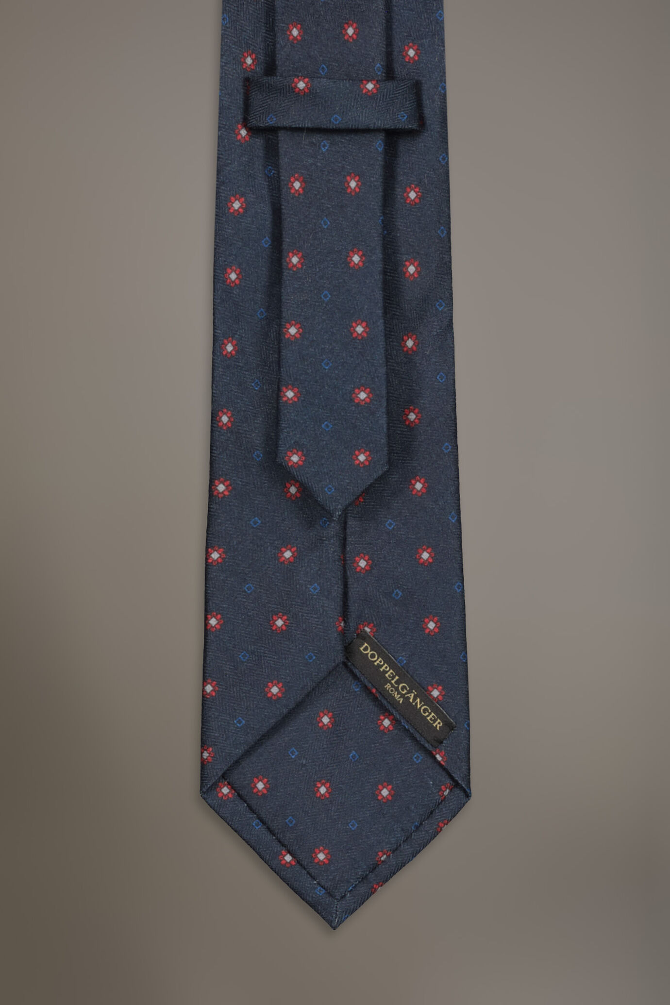 Printed fancy wool touch tie image number 1