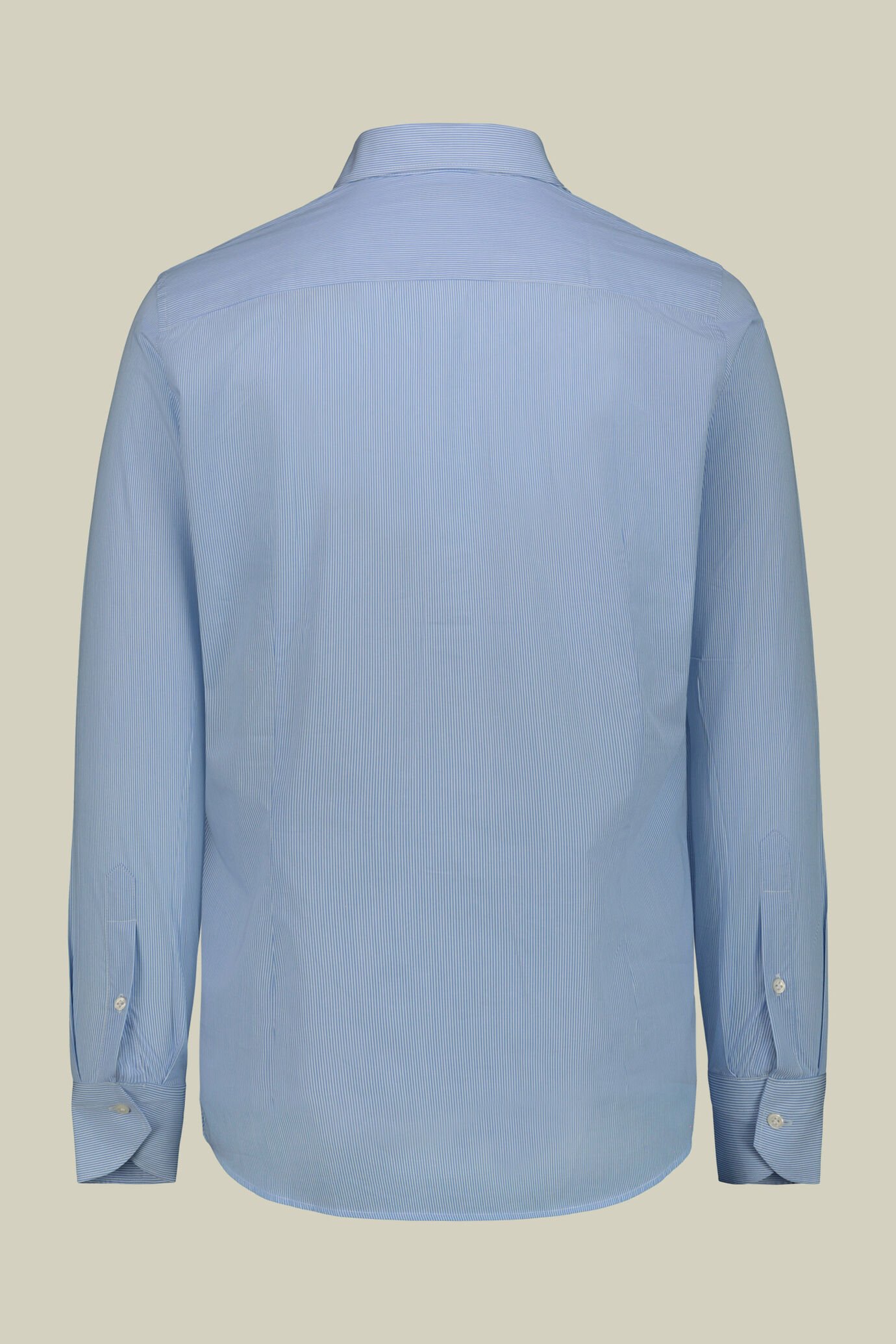 Camicia uomo con collo francese in tessuto 100% cotone micro-riga tinto filo