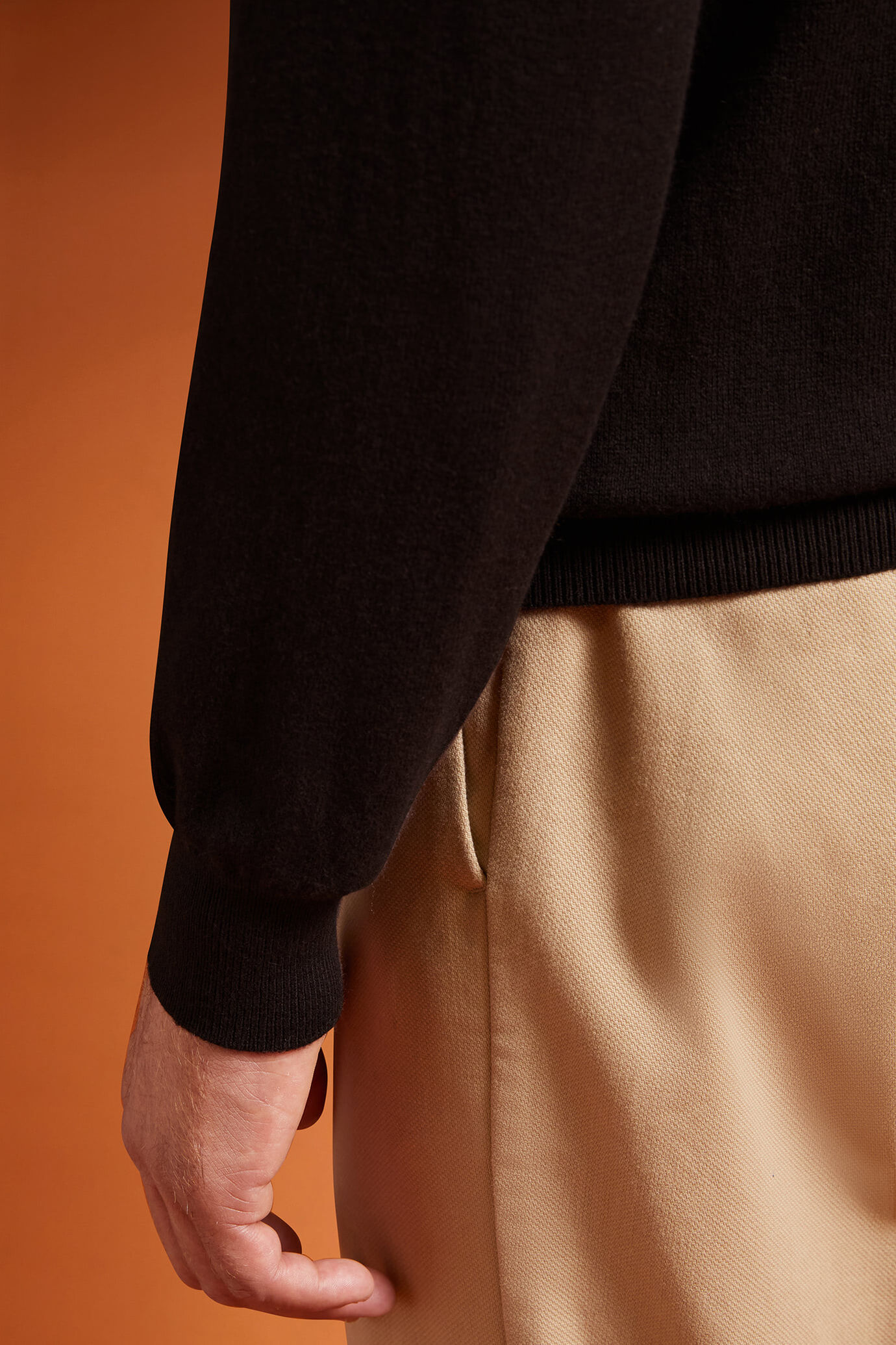 Herren-Pullover mit Rundhalsausschnitt aus Baumwolle in normaler Passform image number 2