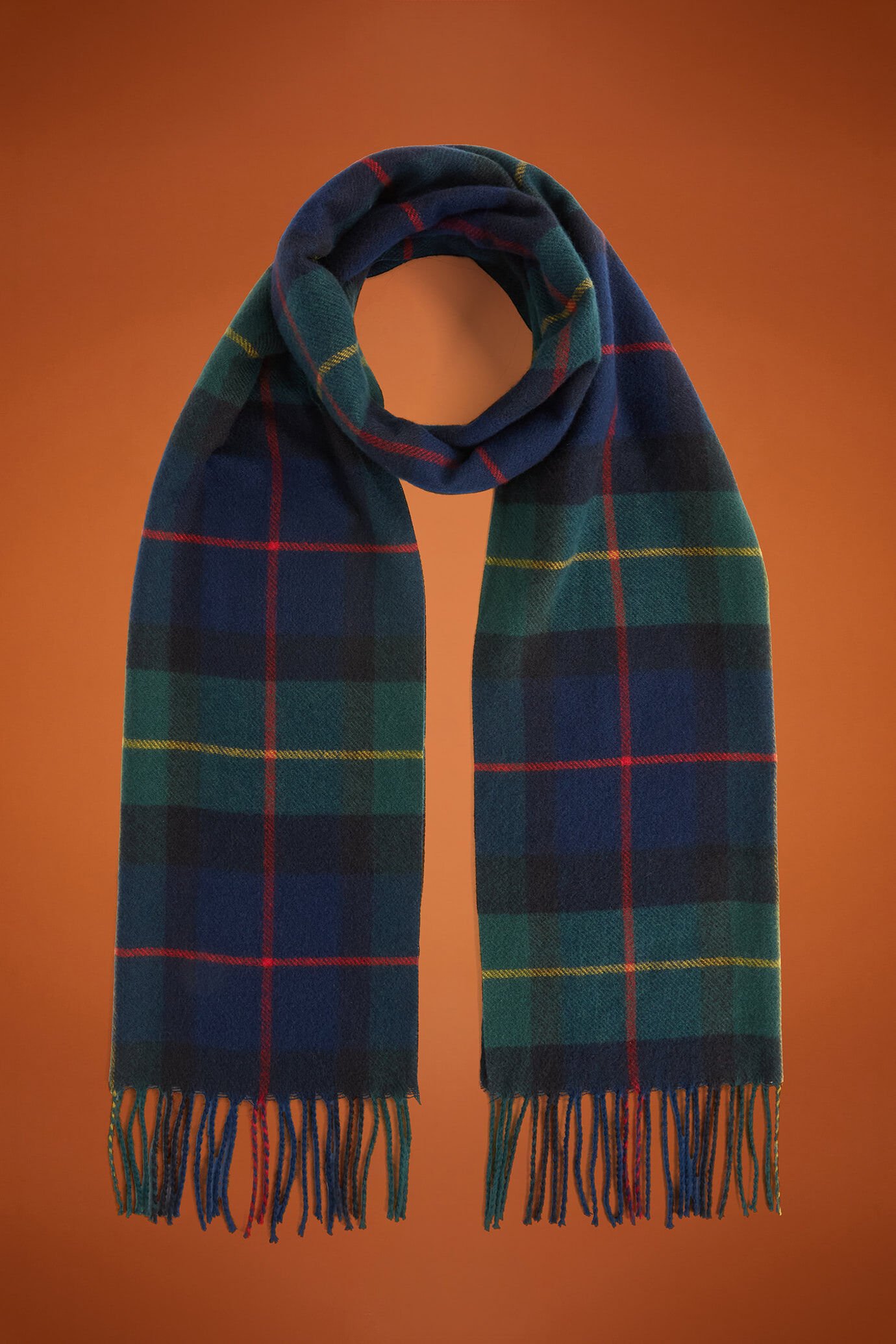 Écharpe homme, motif tartan à franges image number 0