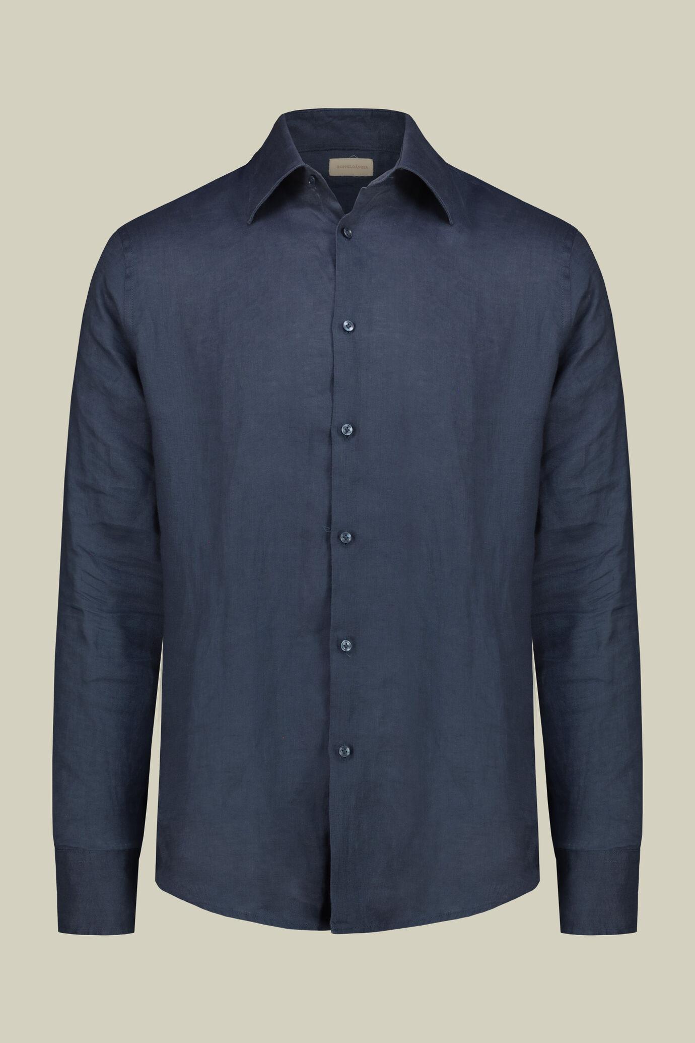 Camicia uomo in 100% lino bottoni off white
