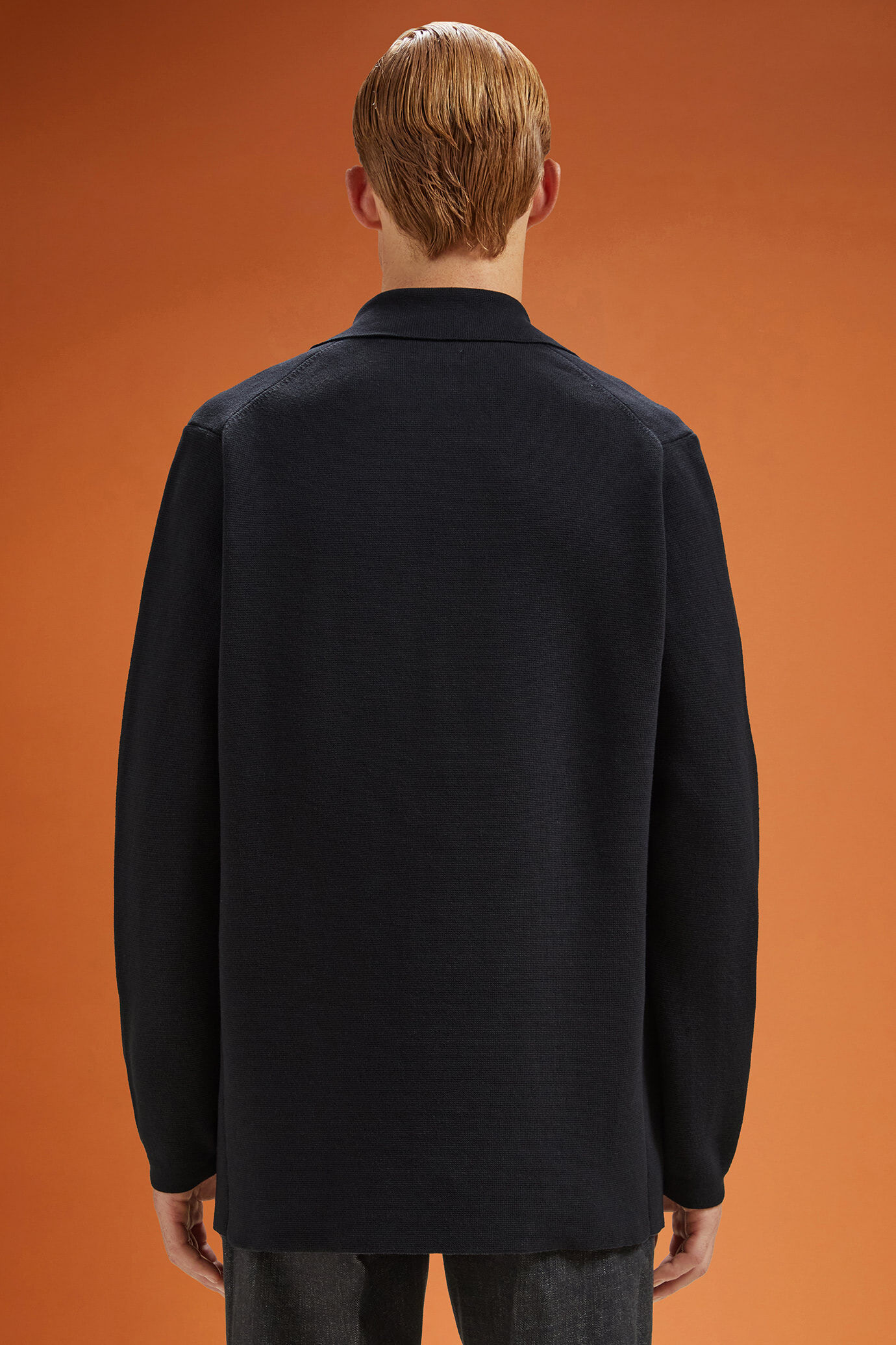Men's single-breasted cardigan in 100% cotton jersey Punto Milano regular fit image number 1