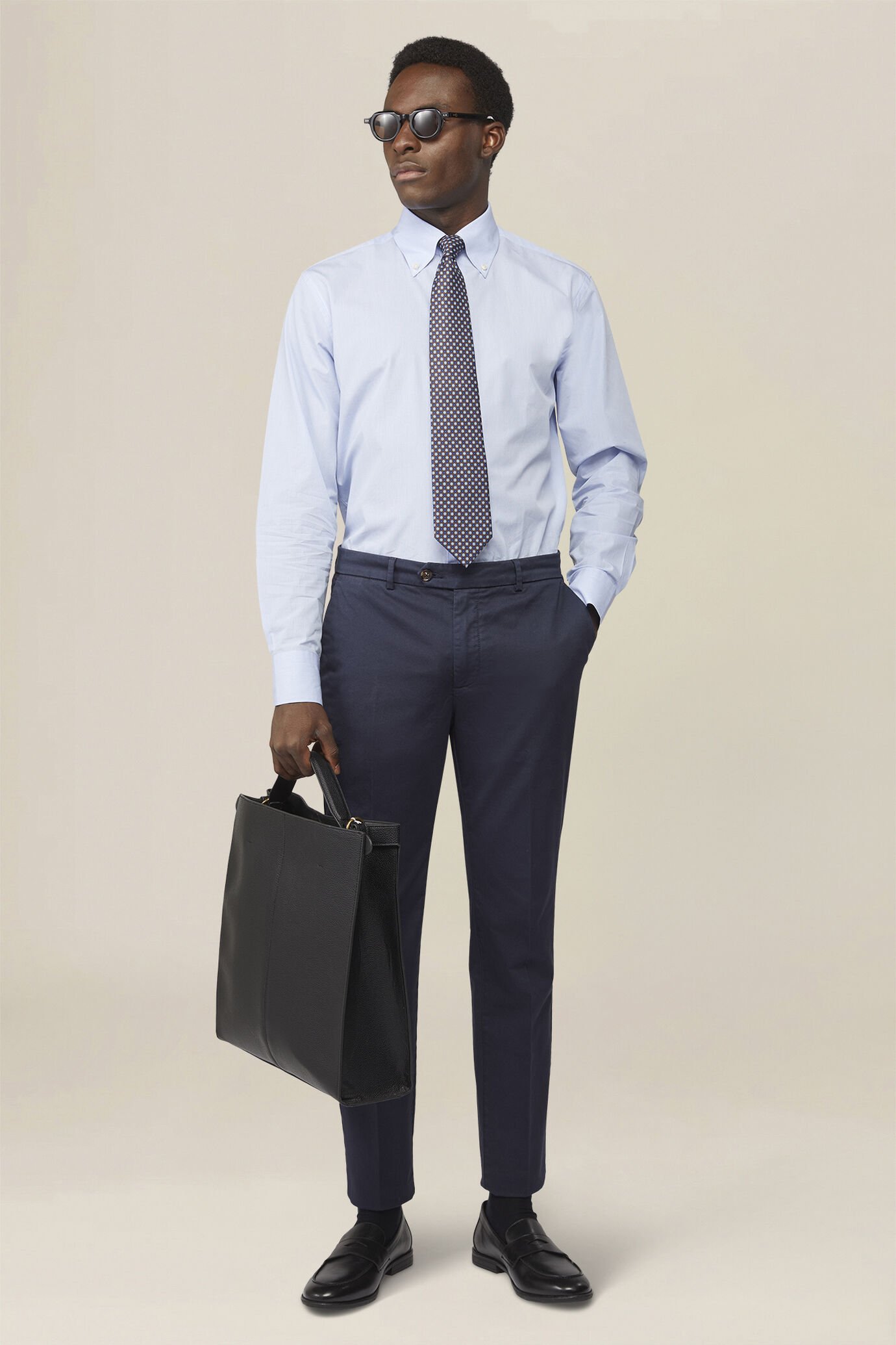 Pantalone uomo chino classico regular fit