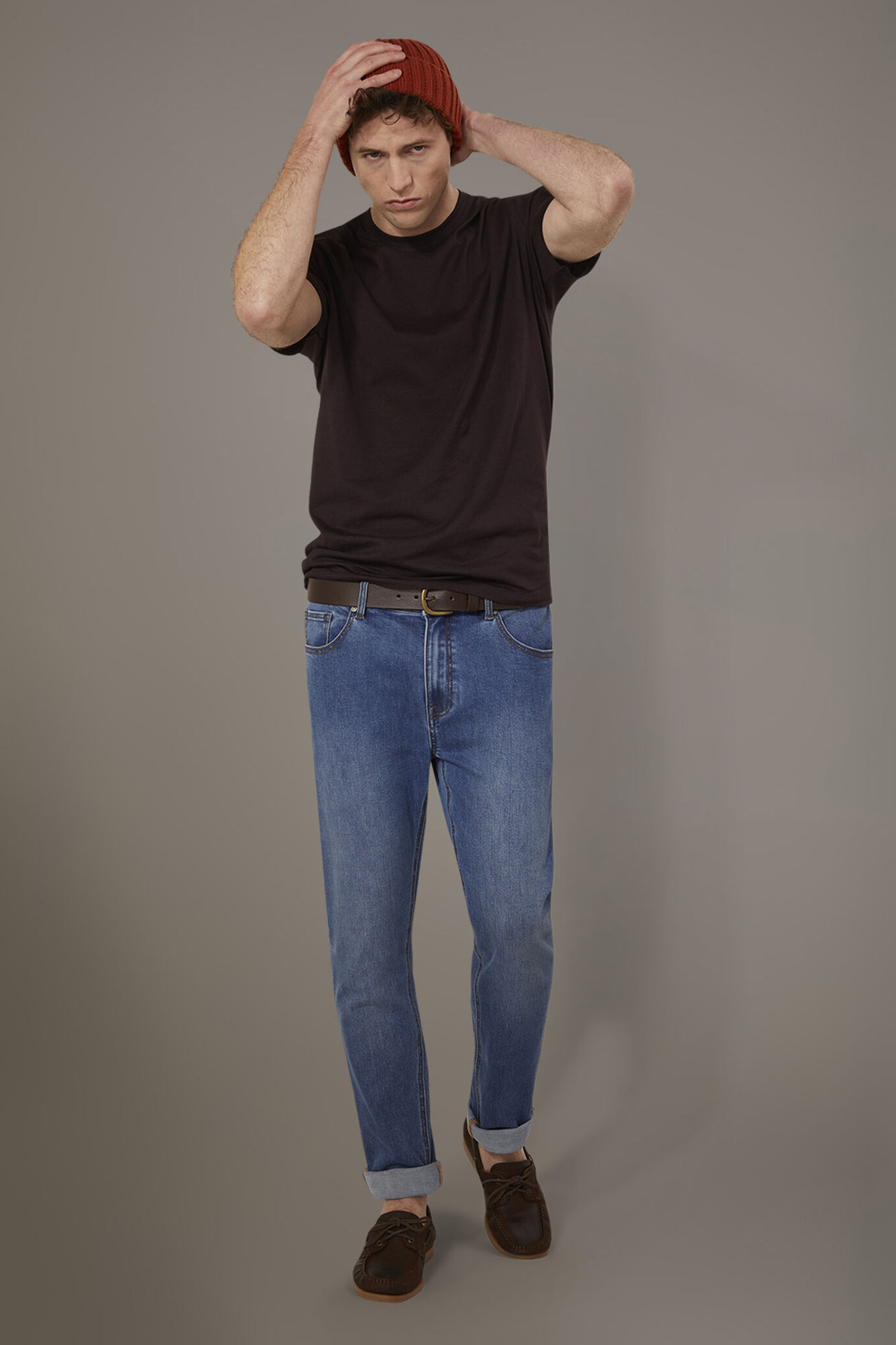 Jeans 5 poches fit régulier tissu denim image number 0
