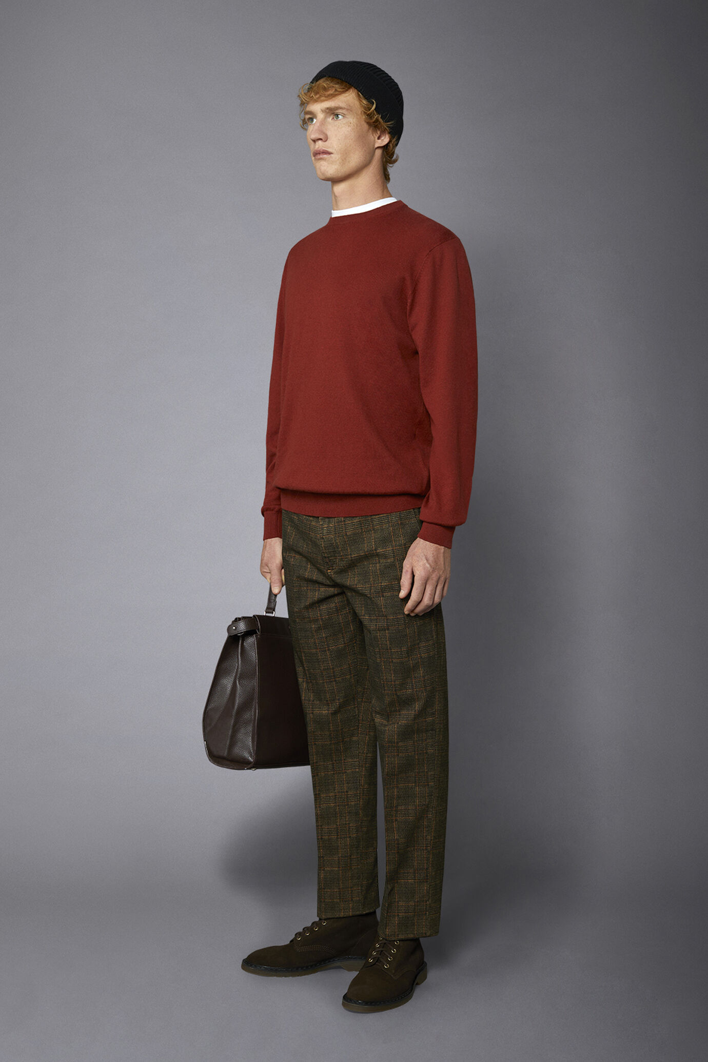 Pantalone chino uomo principe di galles regular fit image number 1