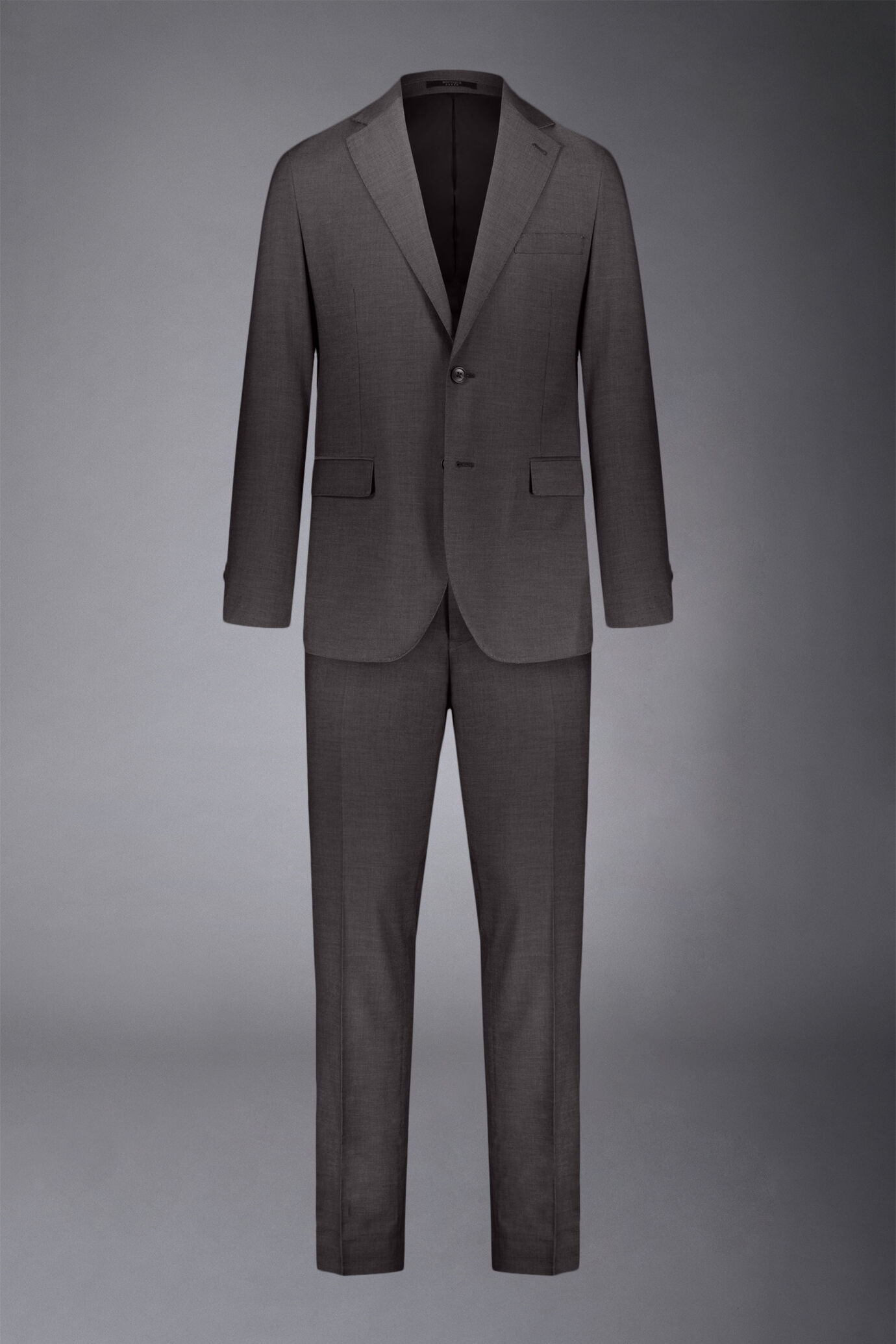 Regular fit single-breasted suit in partridge eye fabric