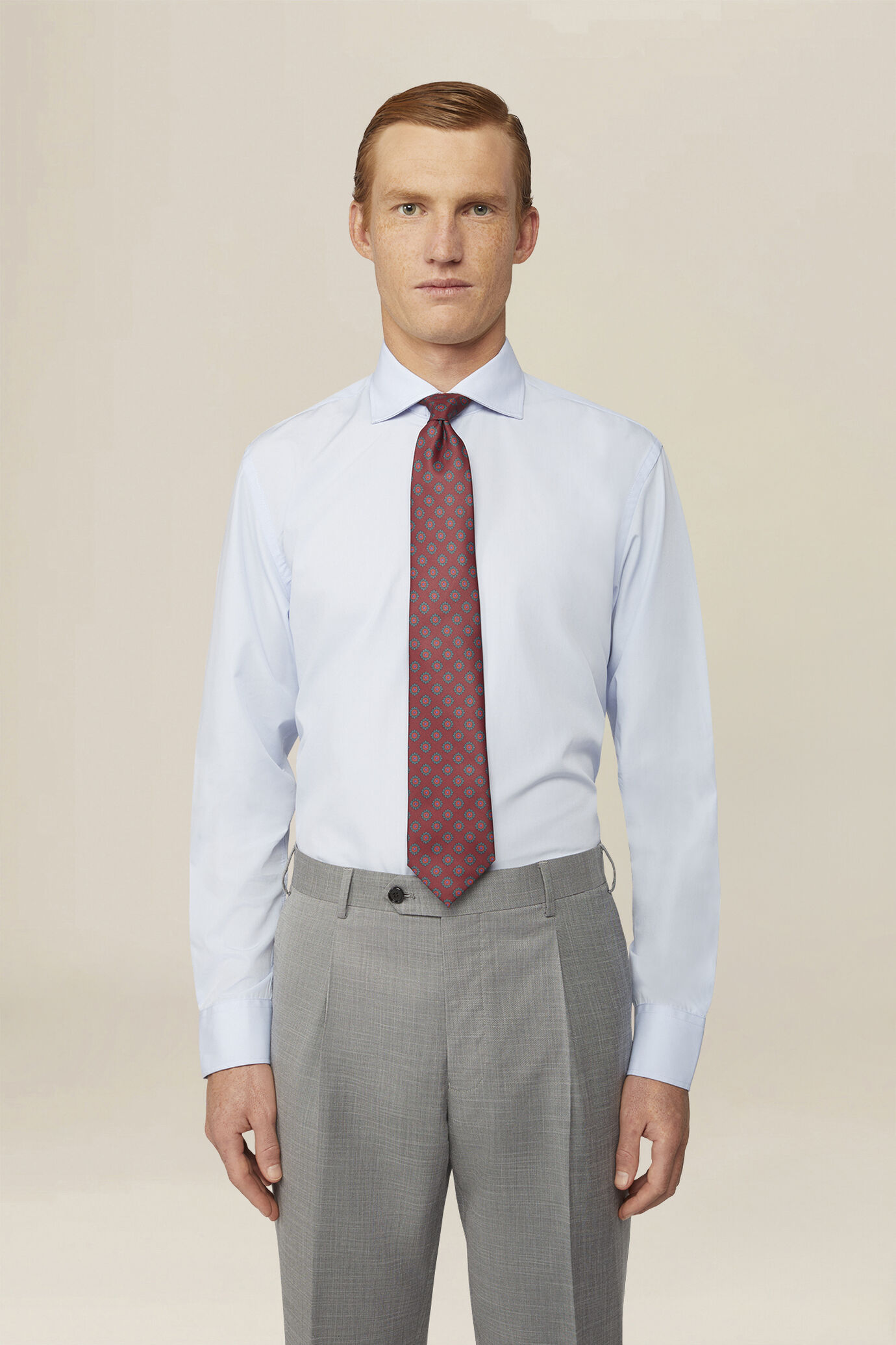 Camicia classica collo francese uomo tinta unita