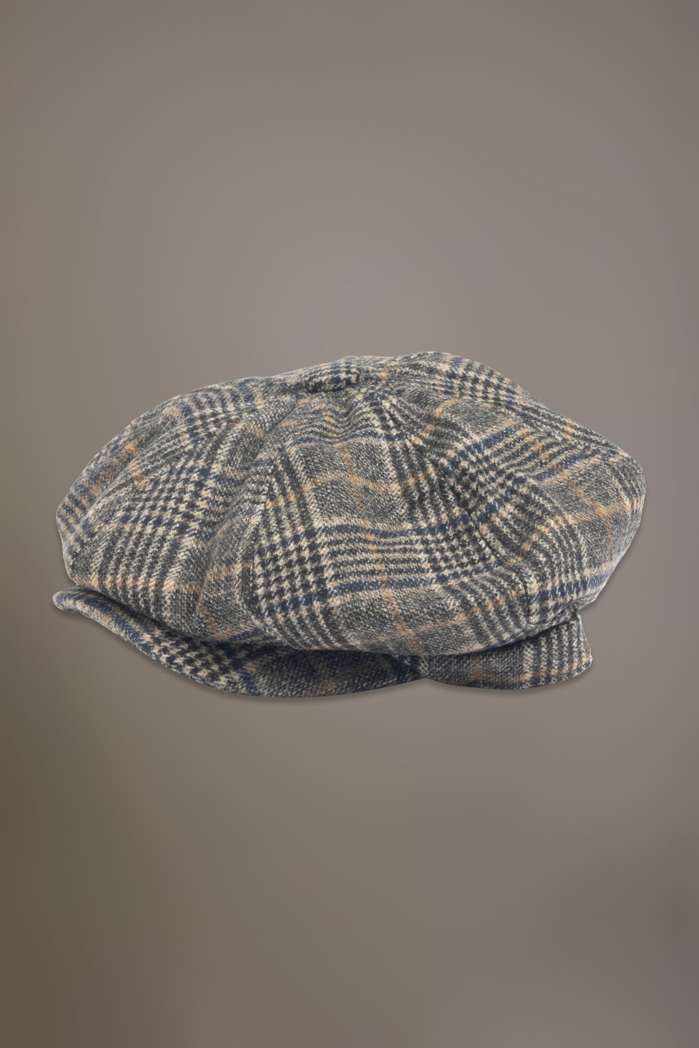 Check design wool blend newsboy hat image number 1