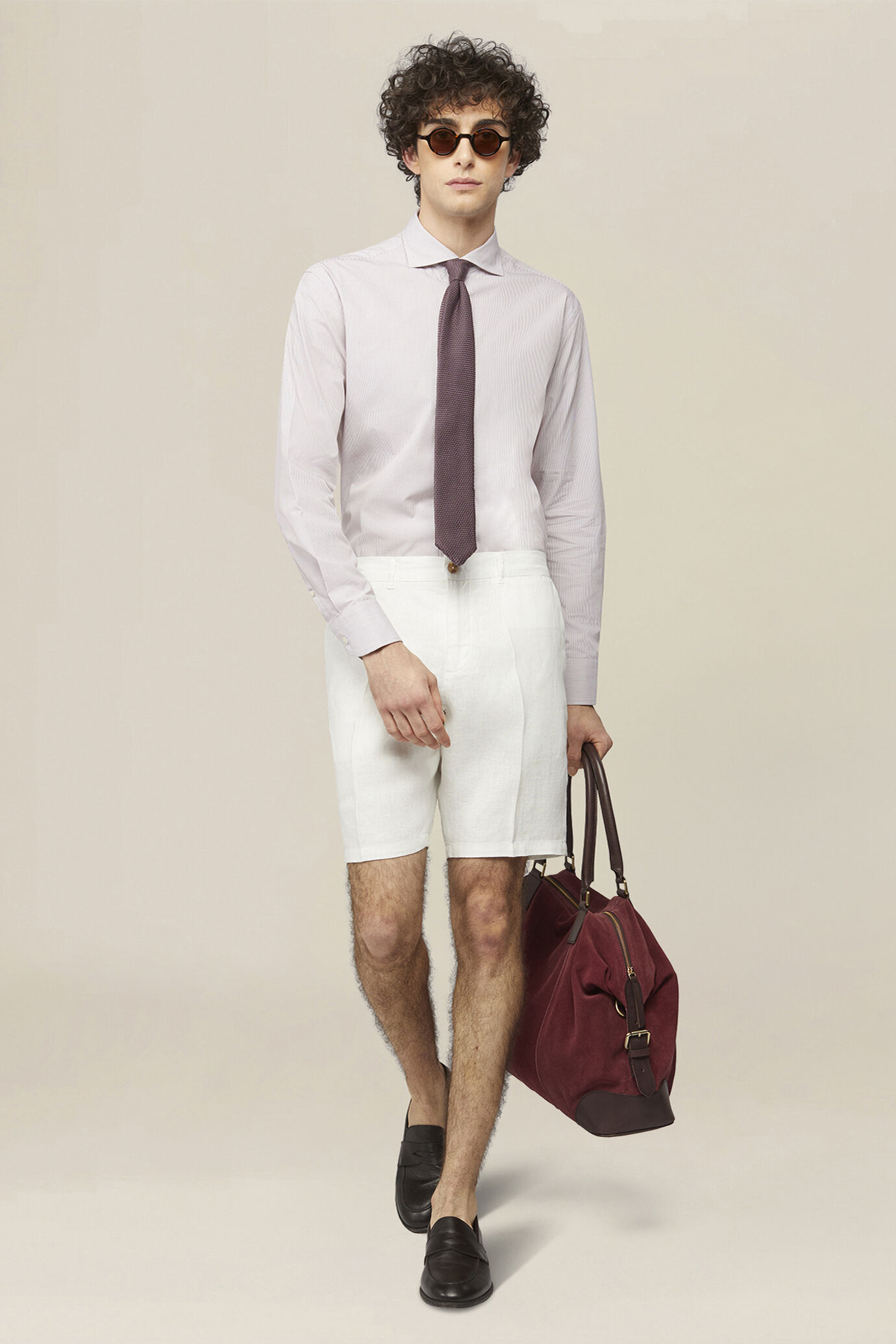 Men's 100% cotton dobby piqu&eacute; shirt image number 1