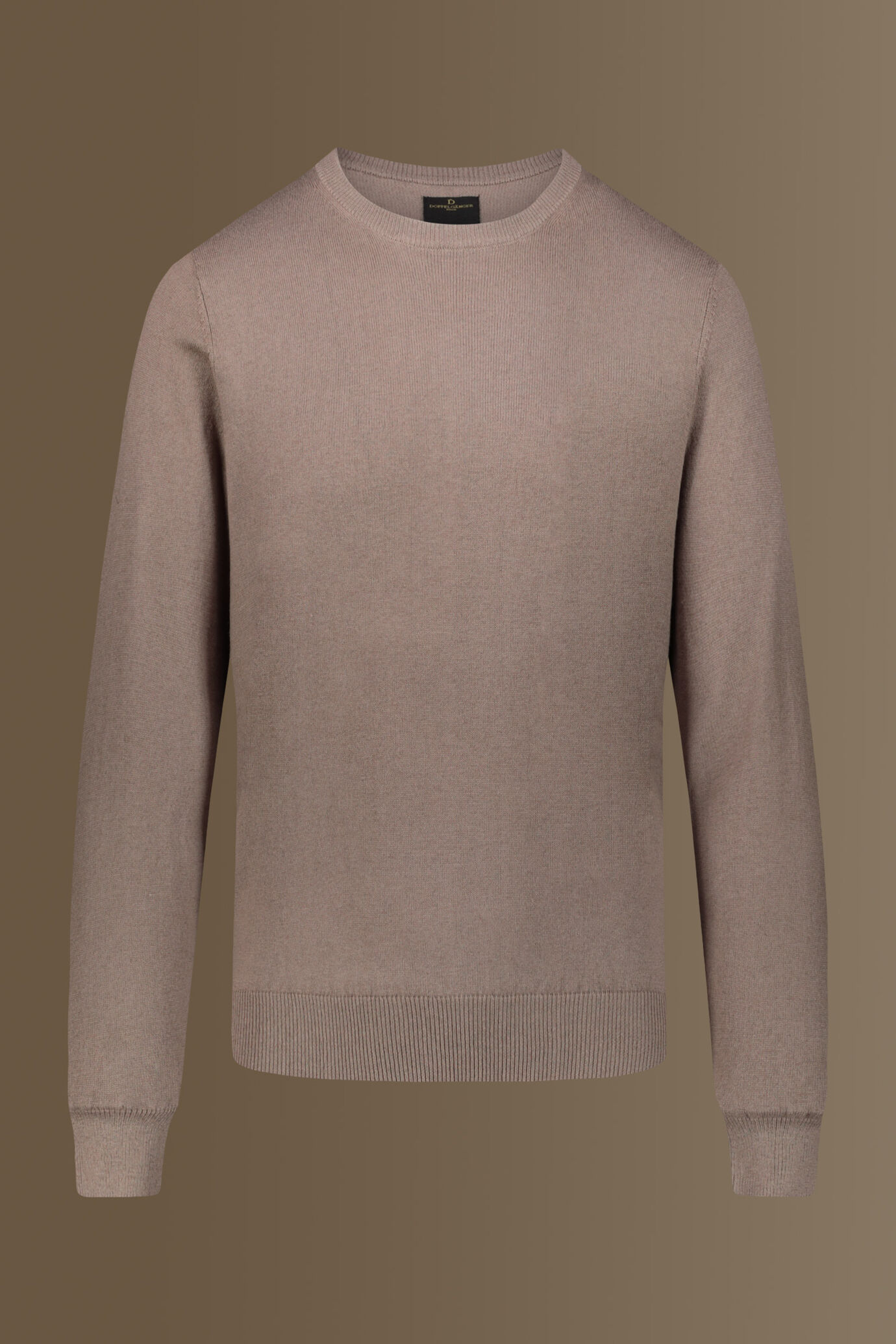 Round neck sweater 100% cotton image number 0